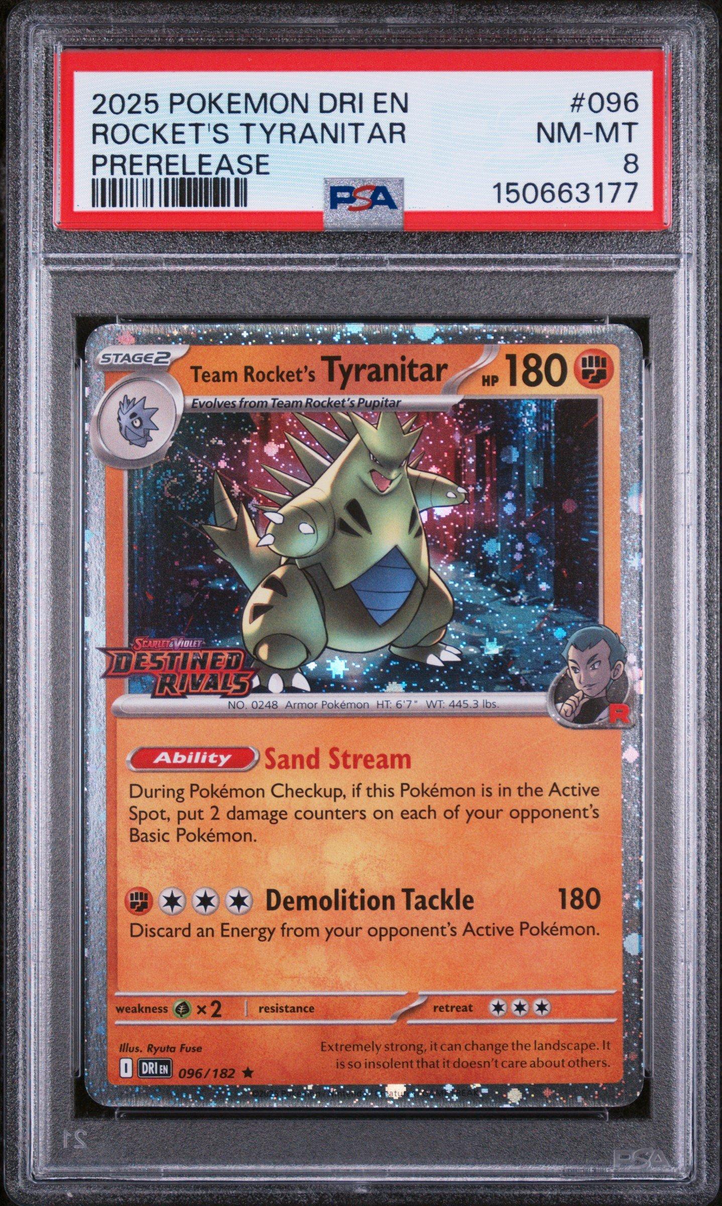 2025 Pokemon Dri En-destined Rivals 096 Team Rocket's Tyranitar