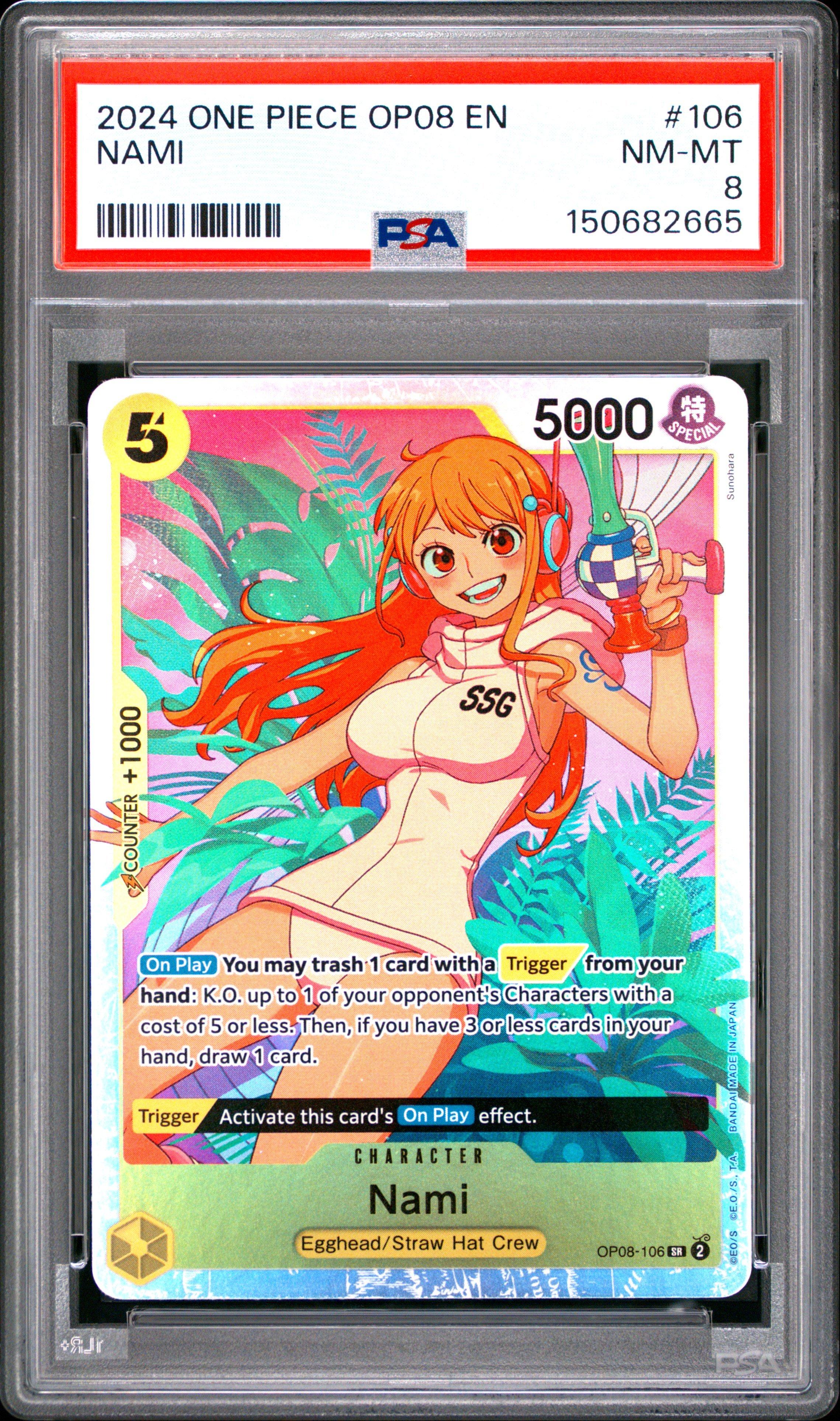 2024 One Piece Op08-two Legends 106 Nami PSA 8 Graded Card | GameStop