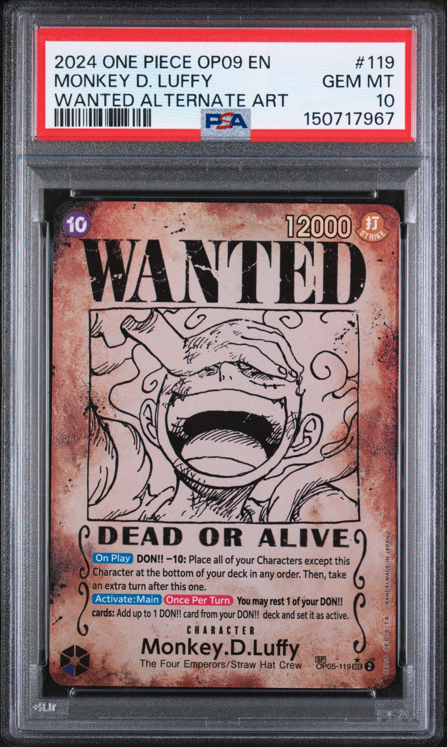 2024 ONE PIECE JPN #119 WANTEDカード 2024 One Piece Op09-emperors In The New World 119 Monkey D. Luffy