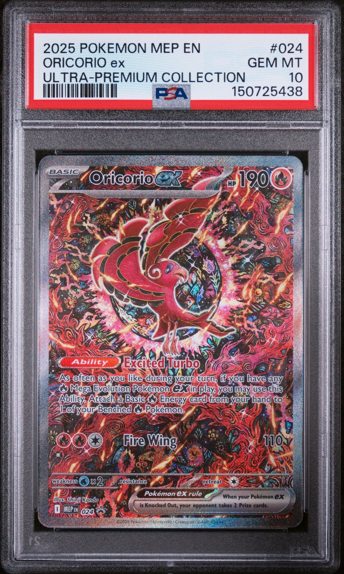2025 Pokemon Mep En-me Black Star Promo 024 Oricorio Ex Mega