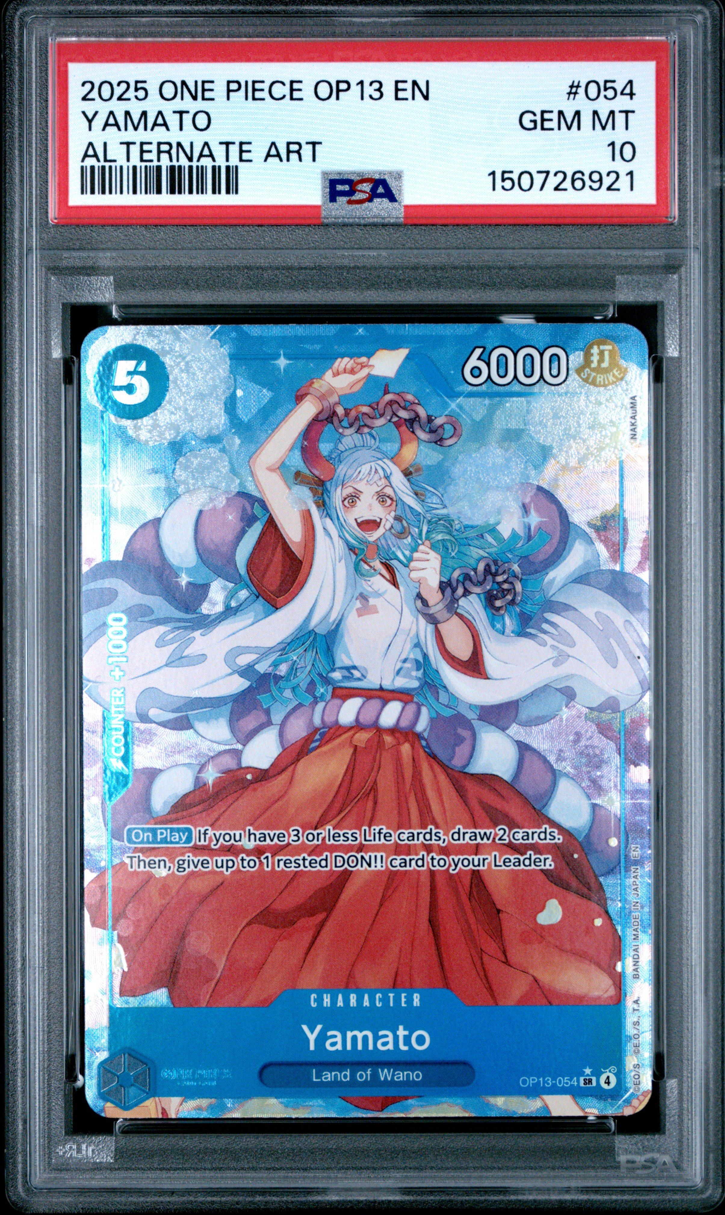 2025 One Piece Op13-carrying On His Will 054 Yamato Alternate Art