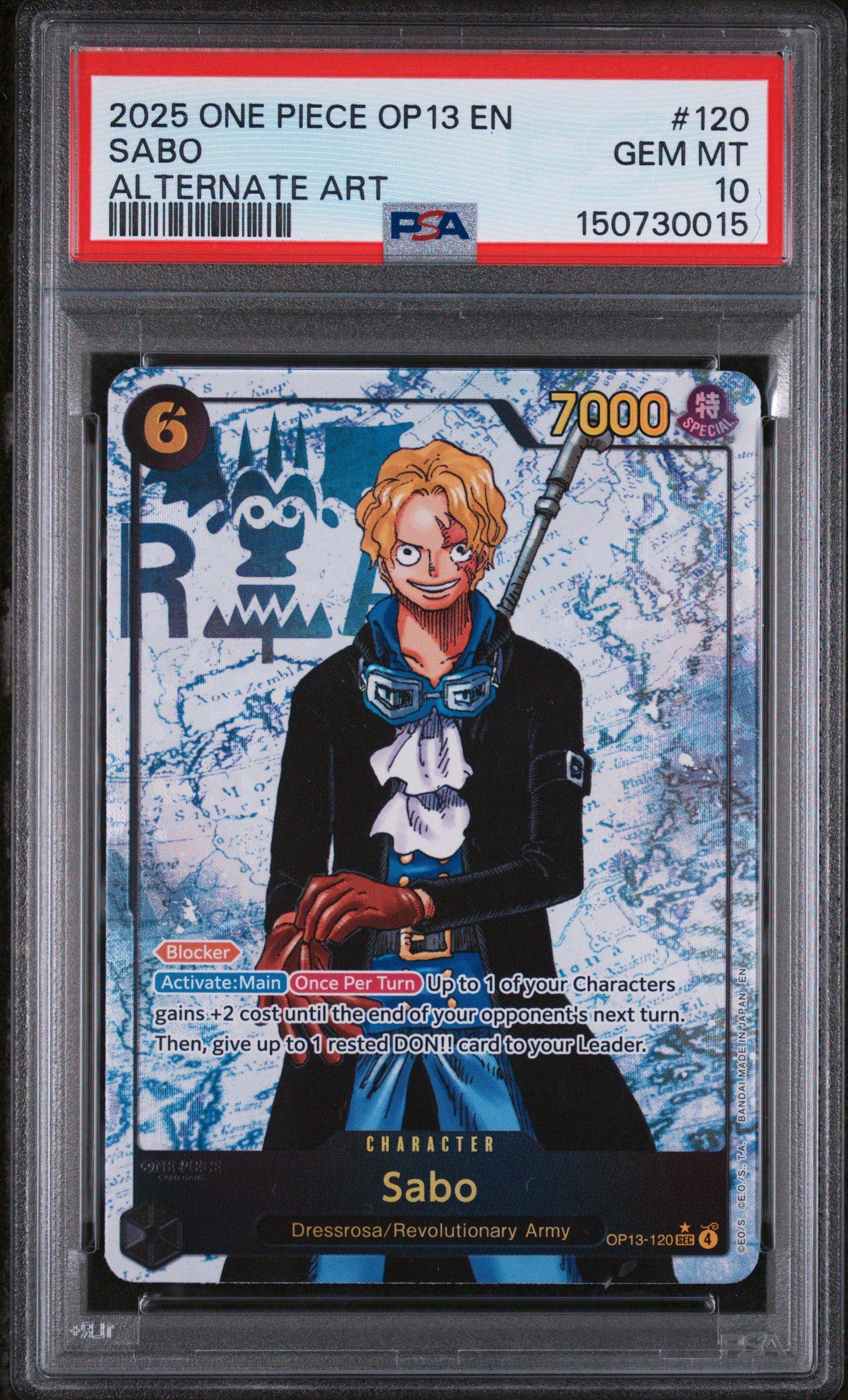 2025 ONE PIECE OP13 JP #120 サボ Sabo Wanted OP13-120 Japanese ONE PIECE Card Carrying on His Will