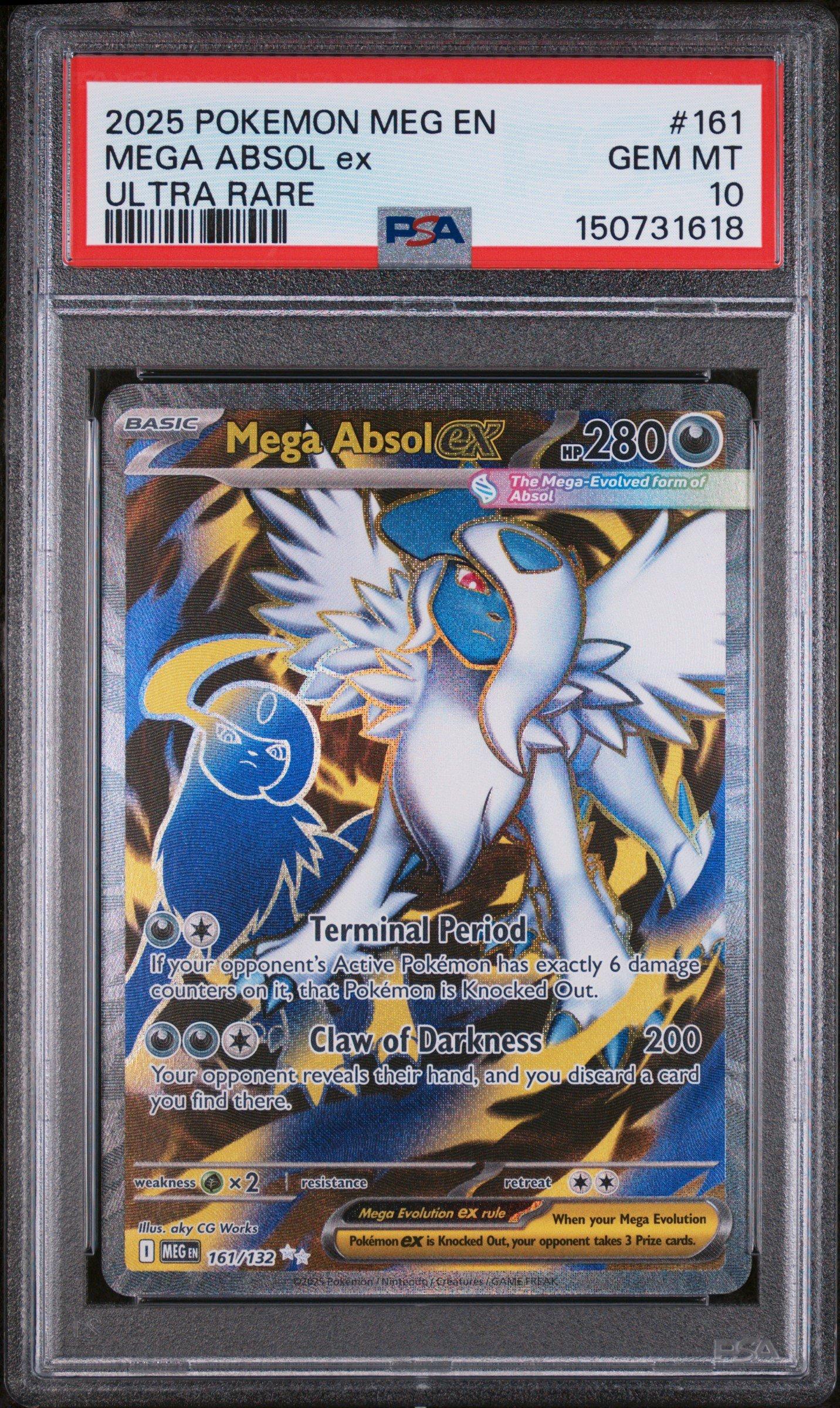 2025 Pokemon Meg En-mega Evolution 161 Mega Absol Ex Ultra Rare