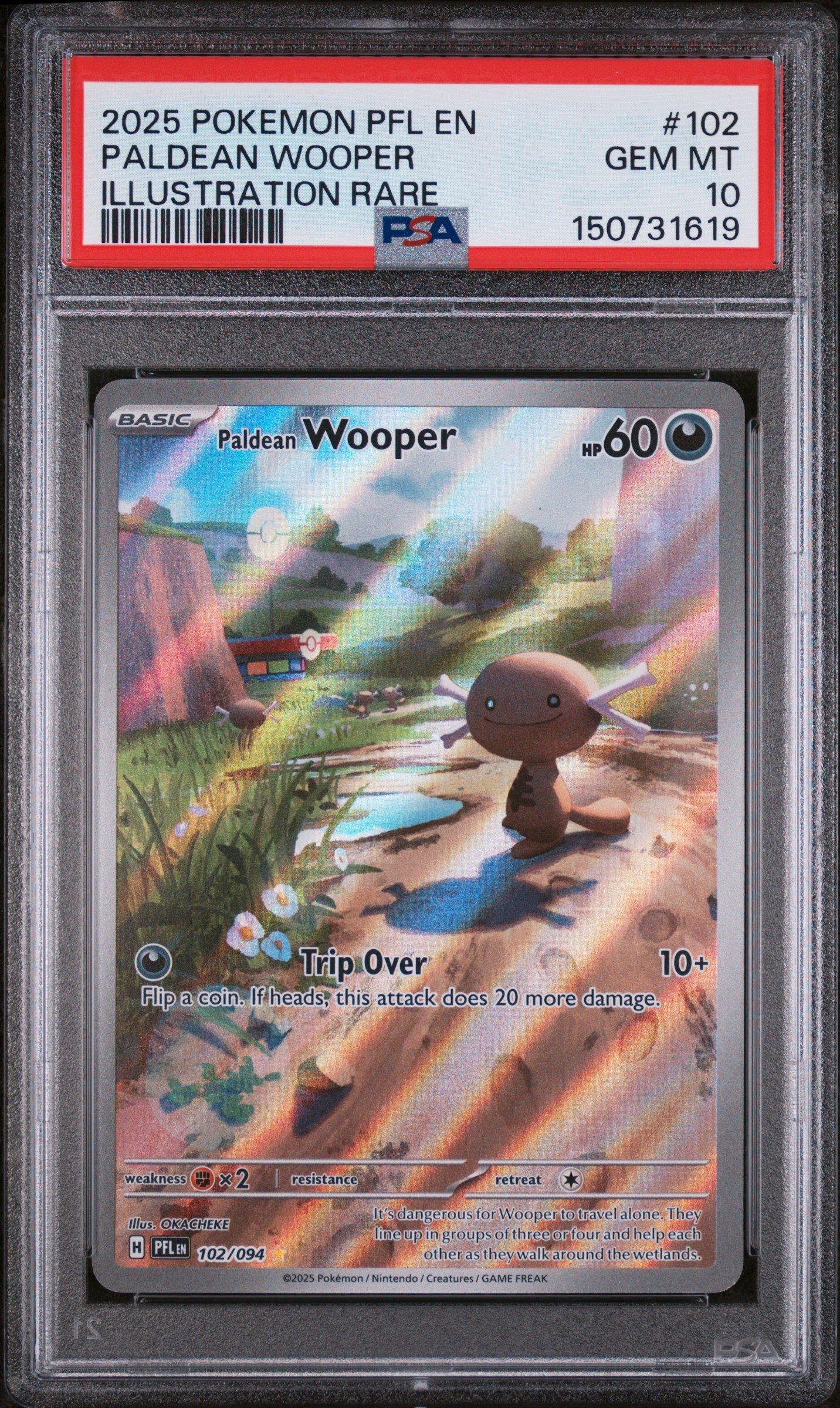 2025 Pokemon Pfl En-phantasmal Flames 102 Paldean Wooper