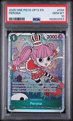 2025 One Piece Op12-legacy Of The Master 034 Perona PSA 10 Graded
