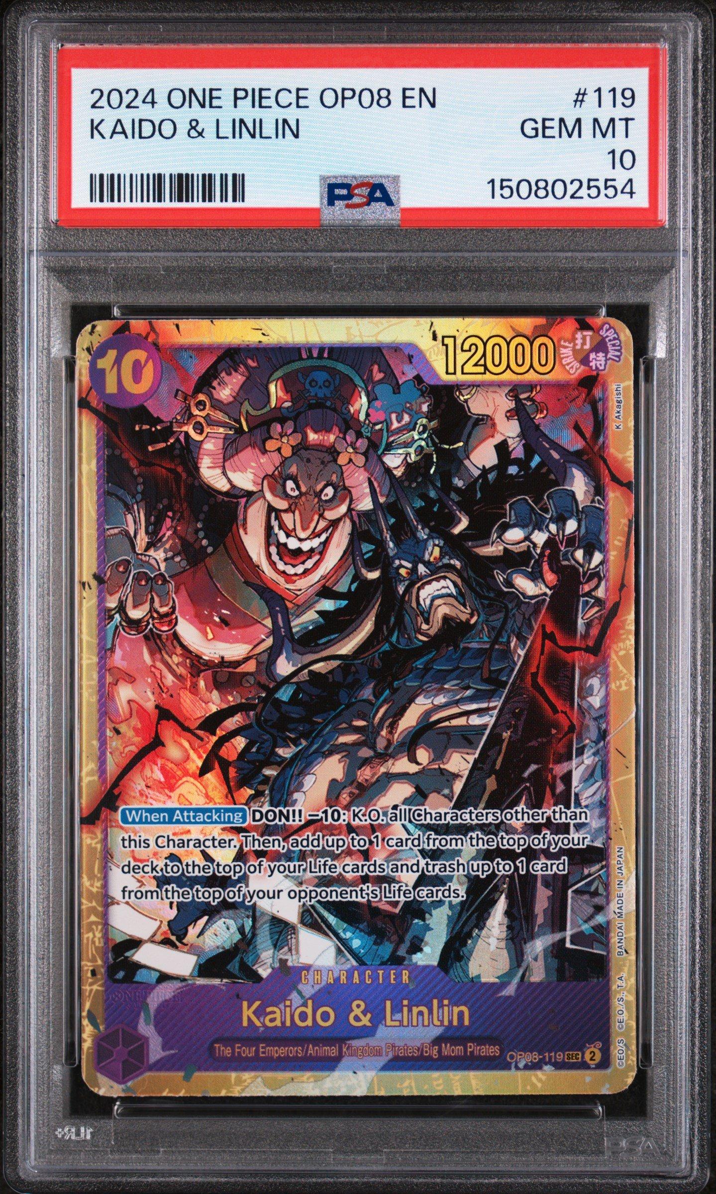 one piece card game kaido and linlin - Two Legends - & (Secret Rare) 10 Power 2024 One Piece Op08-two Legends