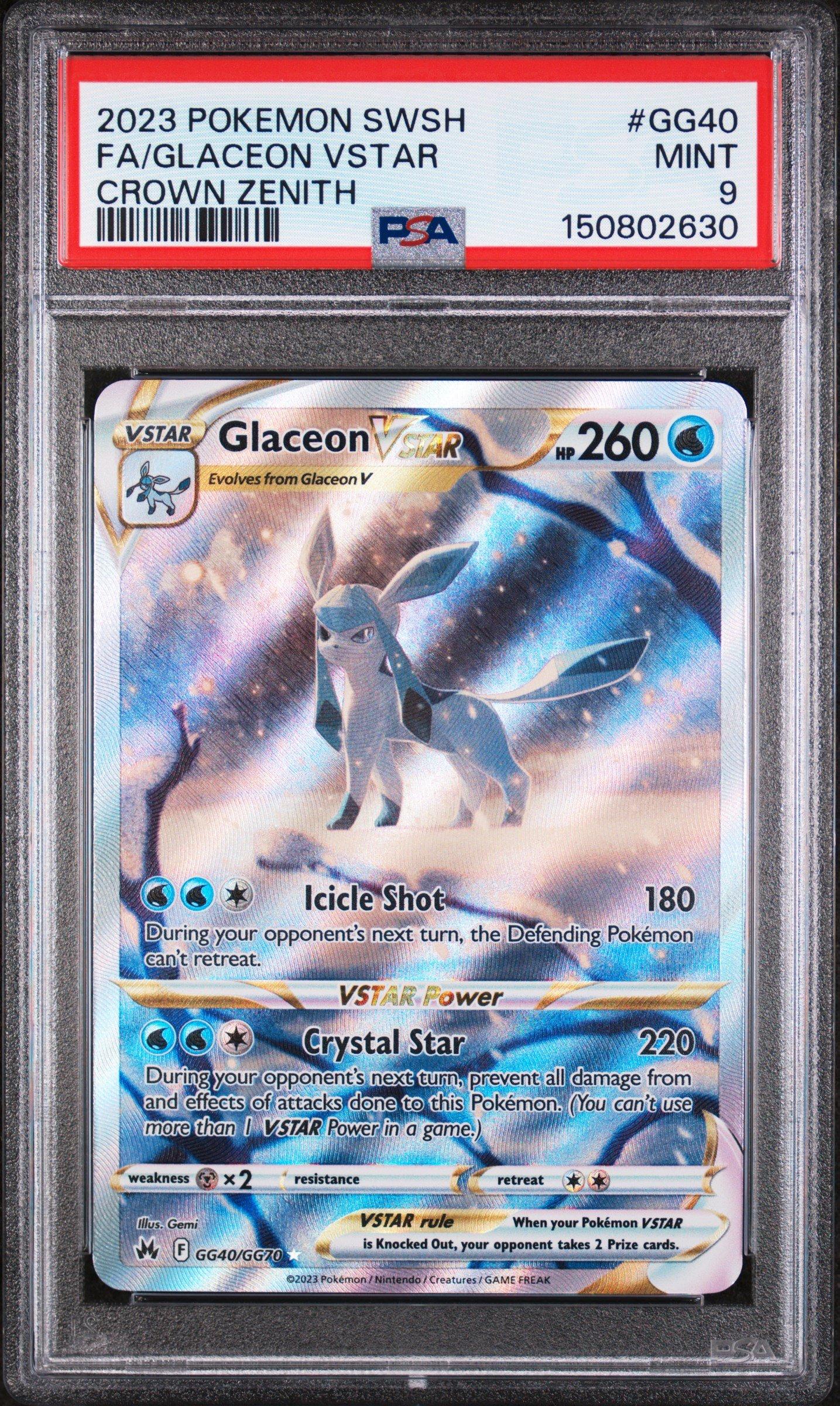 2023 Pokemon Sword And Shield Crown Zenith Gg40 Full Art/glaceon