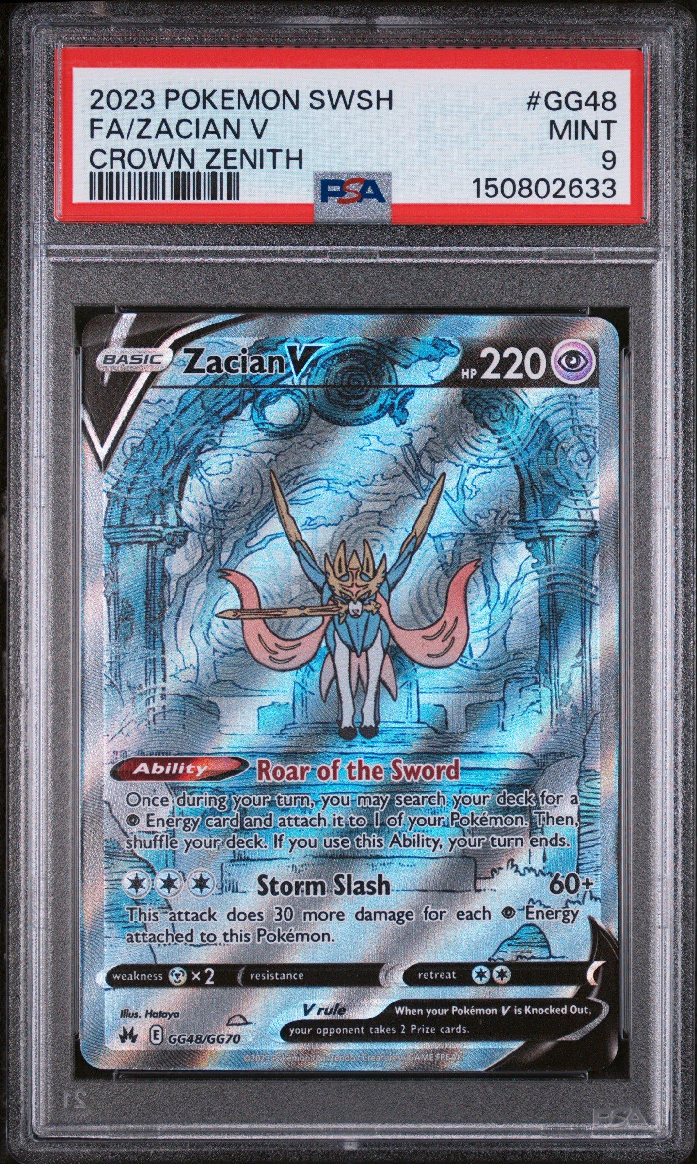 2023 Pokemon Sword And Shield Crown Zenith Gg48 Full Art/zacian V