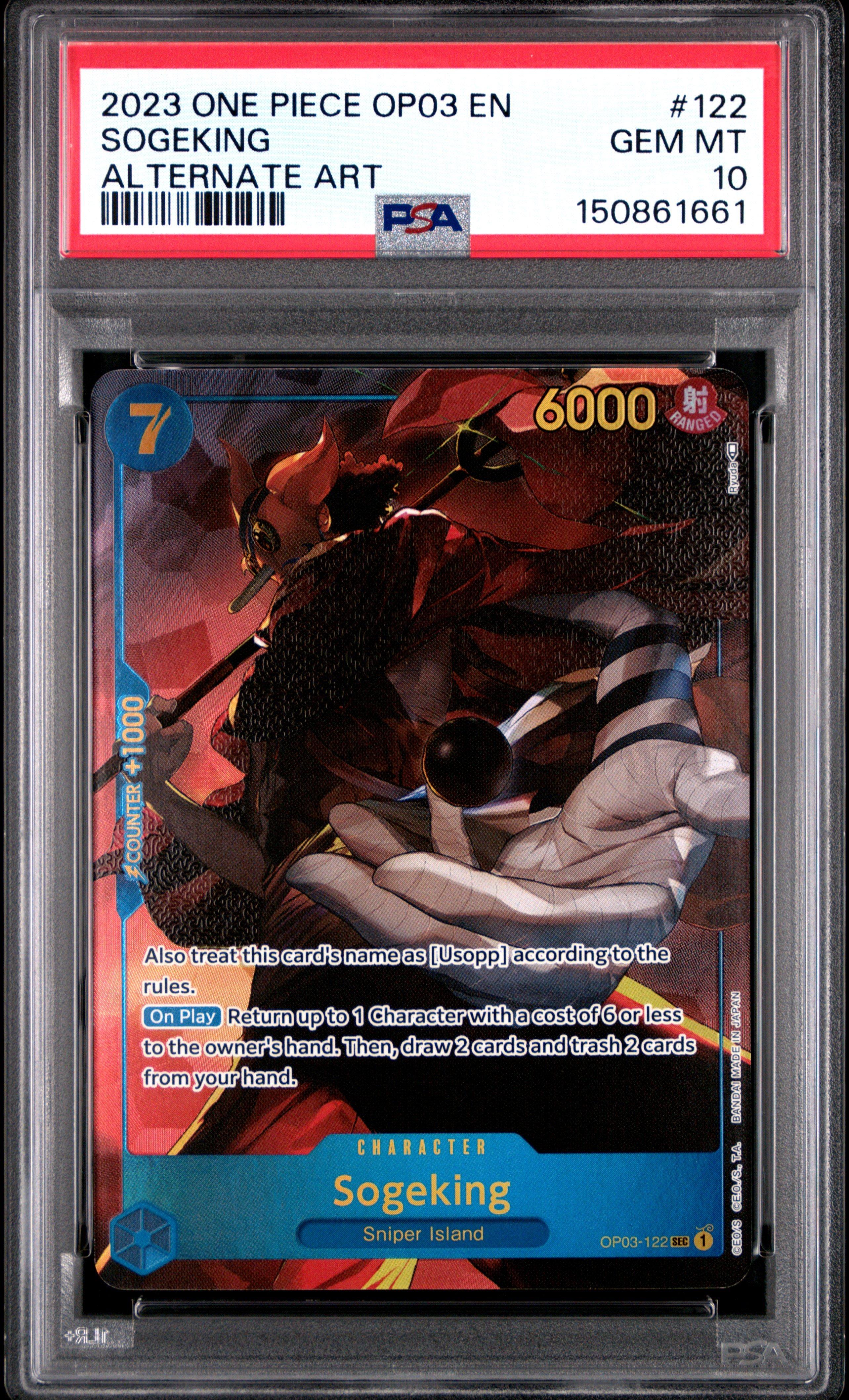 2023 One Piece Op03-pillars Of Strength 122 Sogeking Alternate Art
