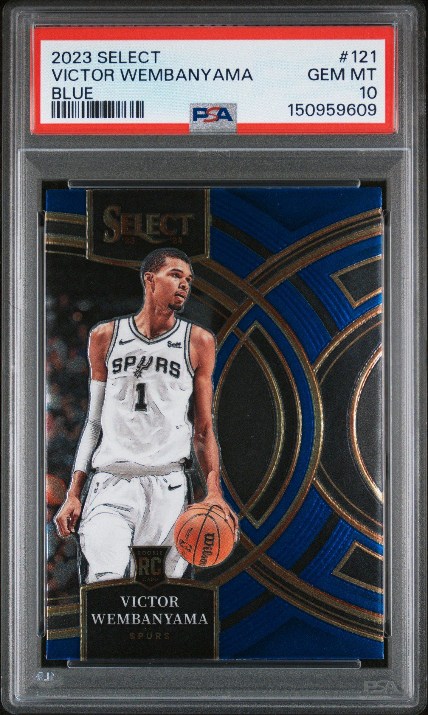 2023 Panini Select 121 Victor Wembanyama Blue PSA 10 Graded Card