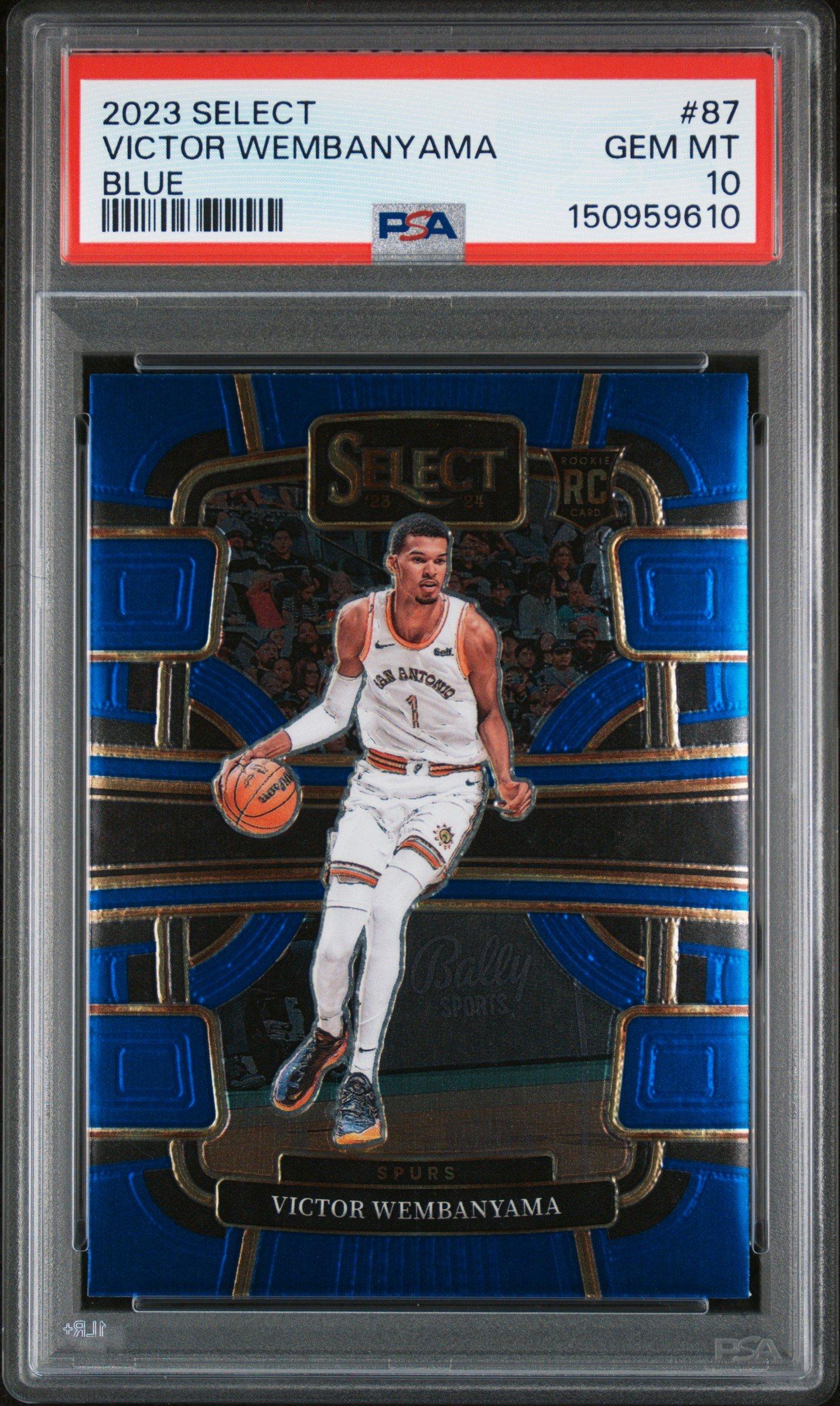 2023 Panini Select 87 Victor Wembanyama Blue PSA 10 Graded Card