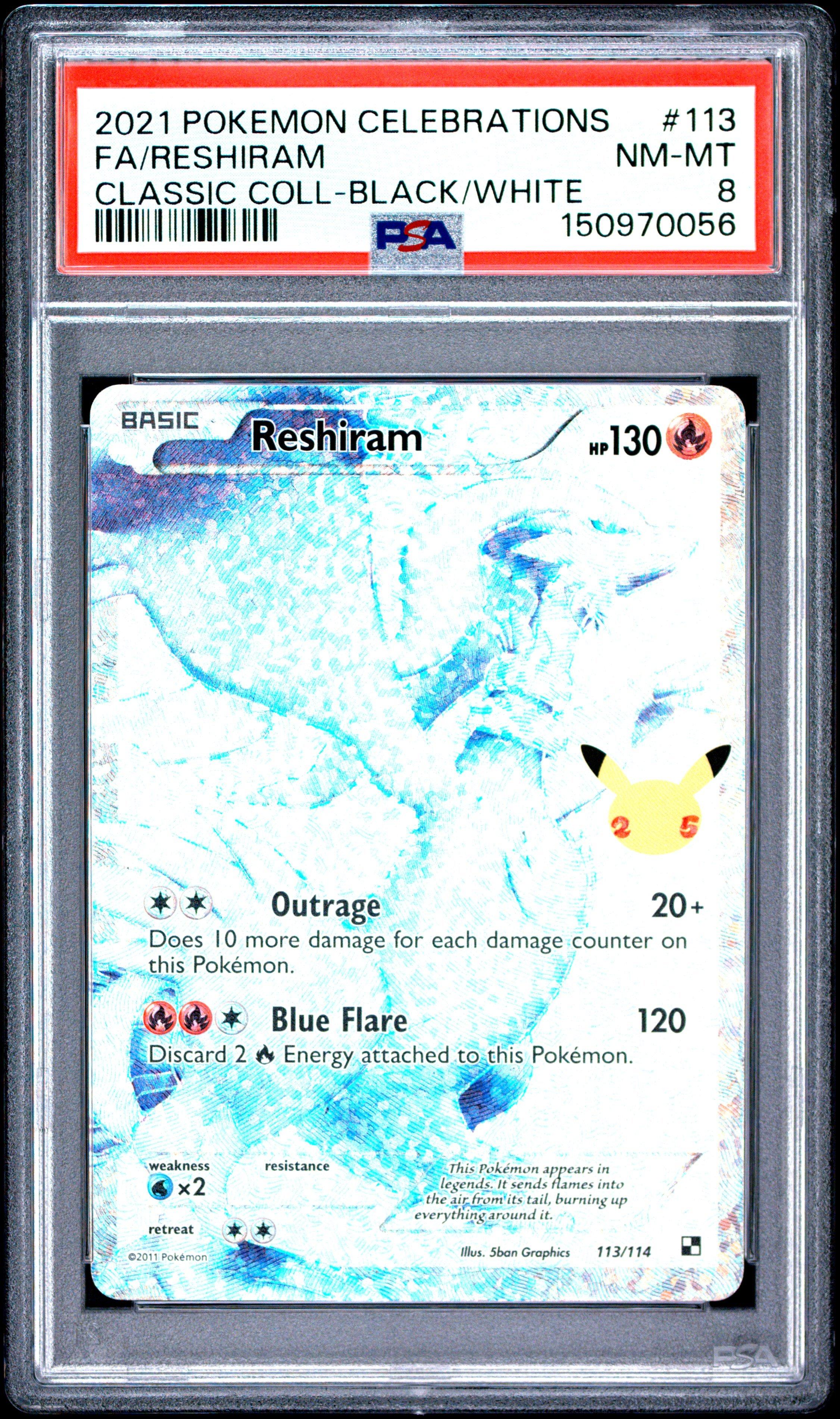 2021 Pokemon Celebrations Classic Collection 113 Full Art/reshiram