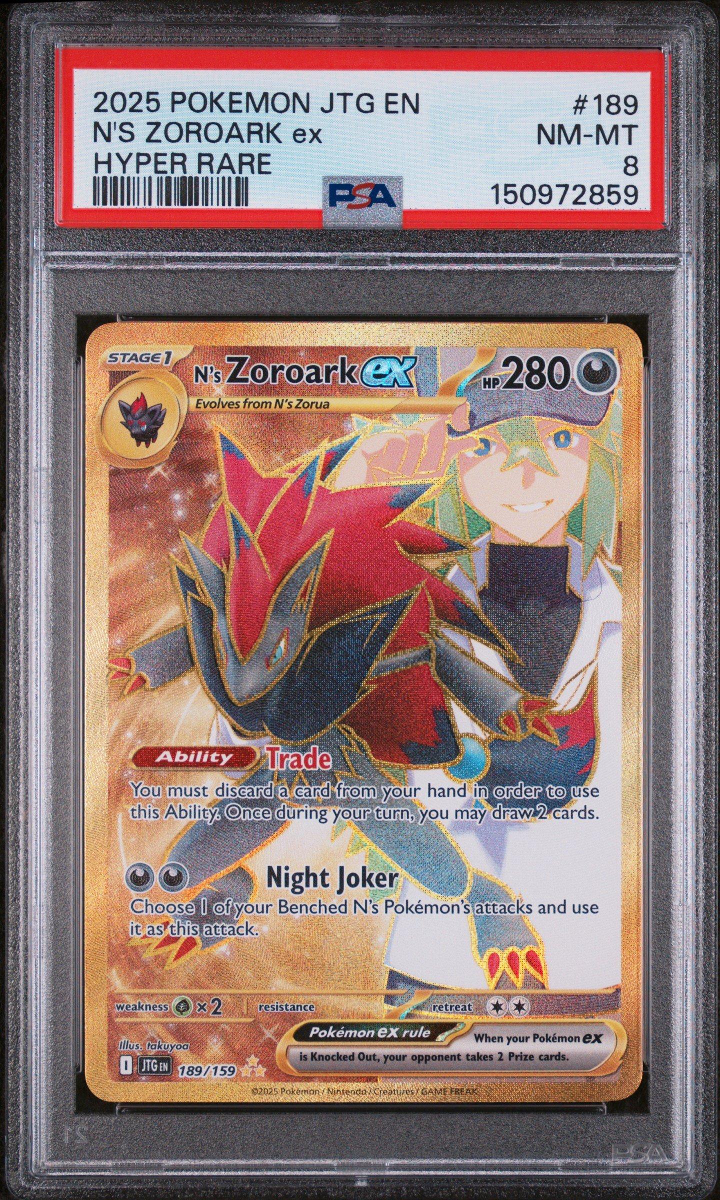 2025 Pokemon Jtg En-journey Together 189 N's Zoroark Ex Hyper Rare
