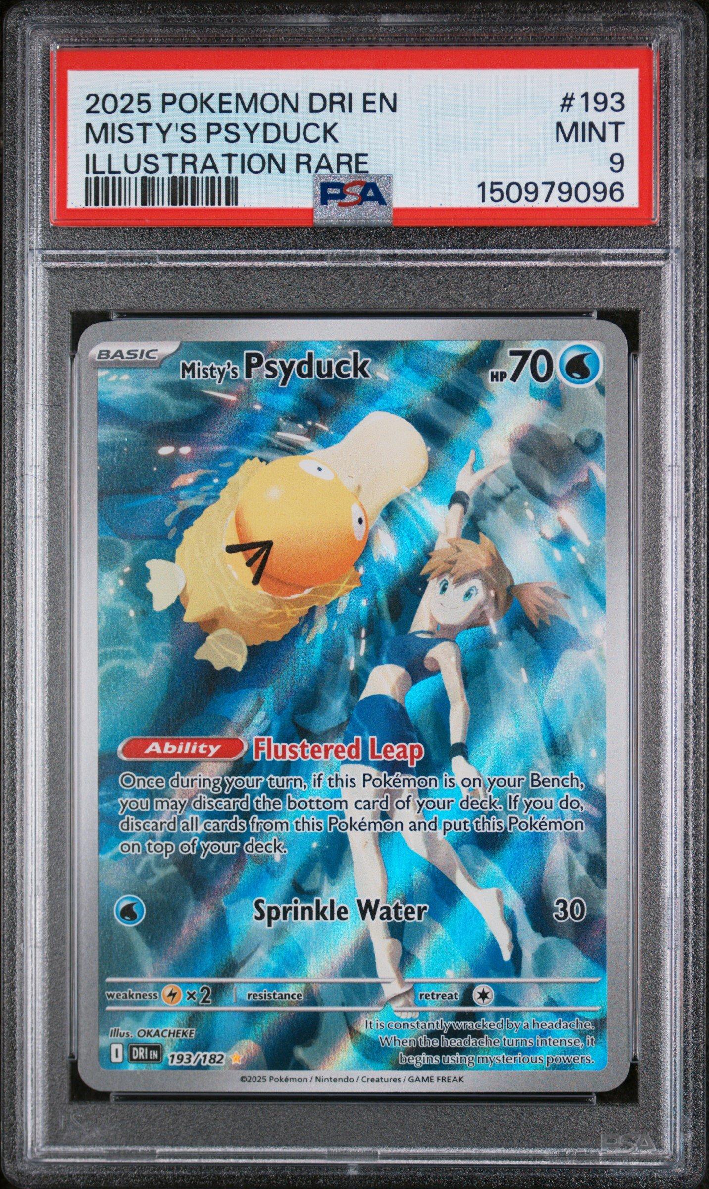 PSA9 カスミのコダック IR 193/182 Destined Rivals 2025 Pokemon Dri En-destined Rivals 193 Misty's Psyduck