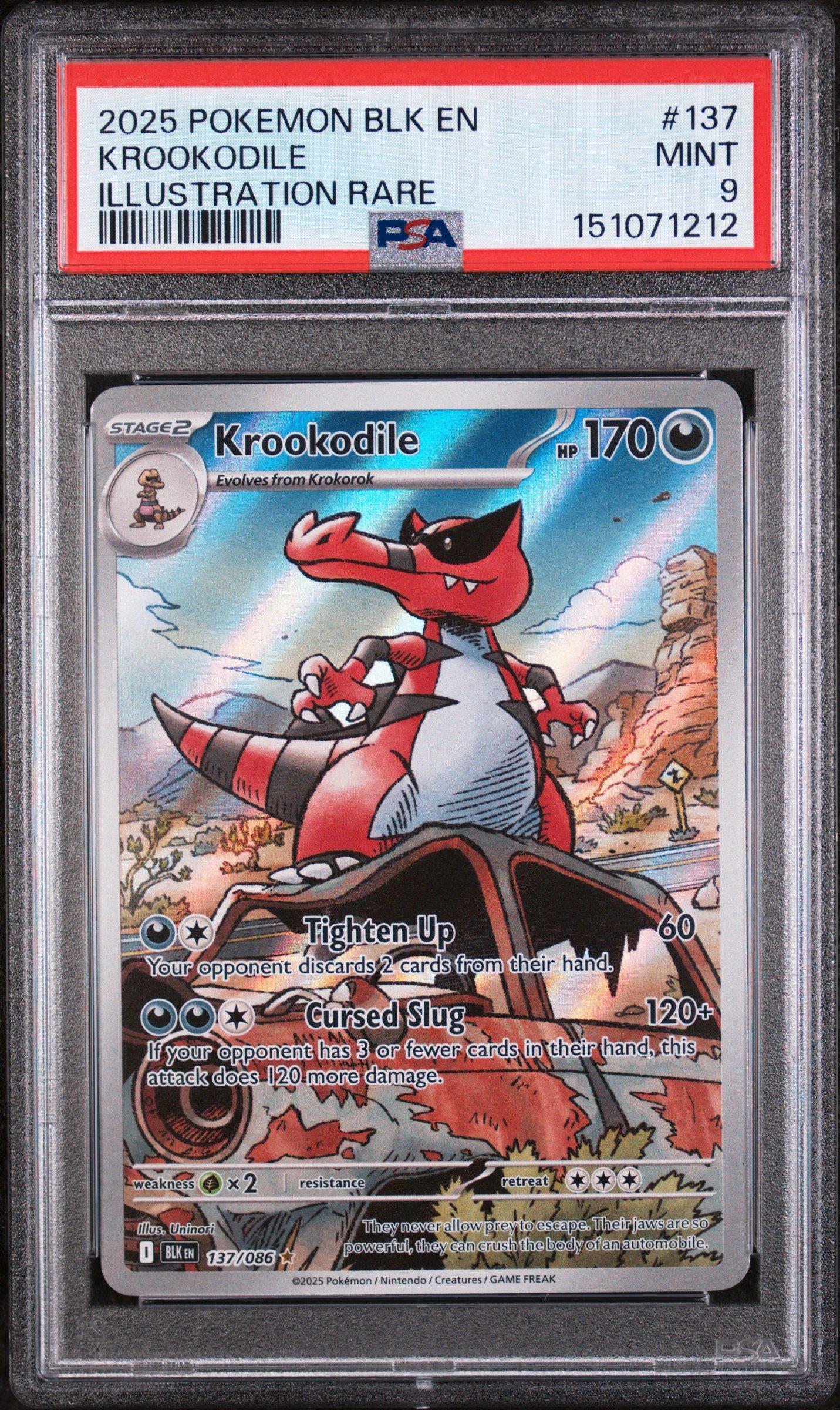 2025 Pokemon Blk En-black Bolt 137 Krookodile Illustration Rare