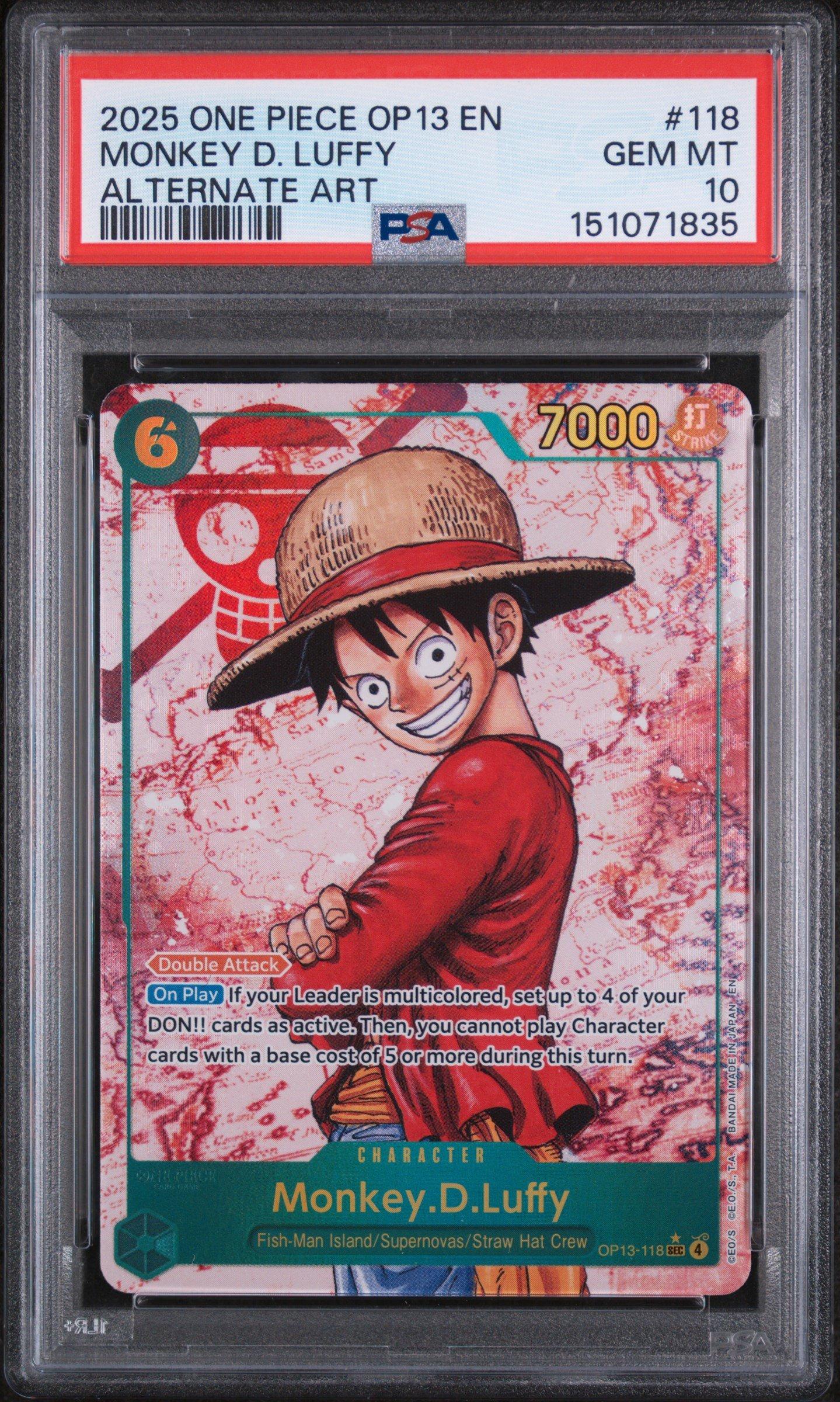 2025 One Piece Op13-carrying On His Will 118 Monkey D. Luffy