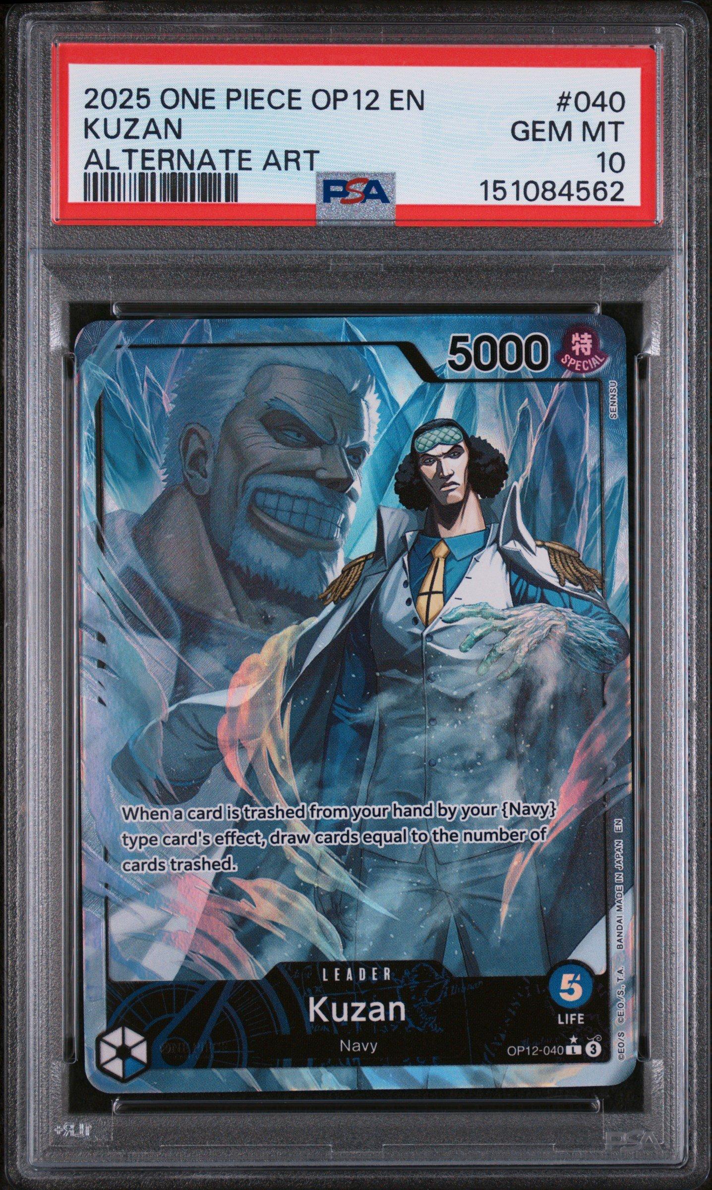 2025 One Piece Op12-legacy Of The Master 040 Kuzan Alternate Art