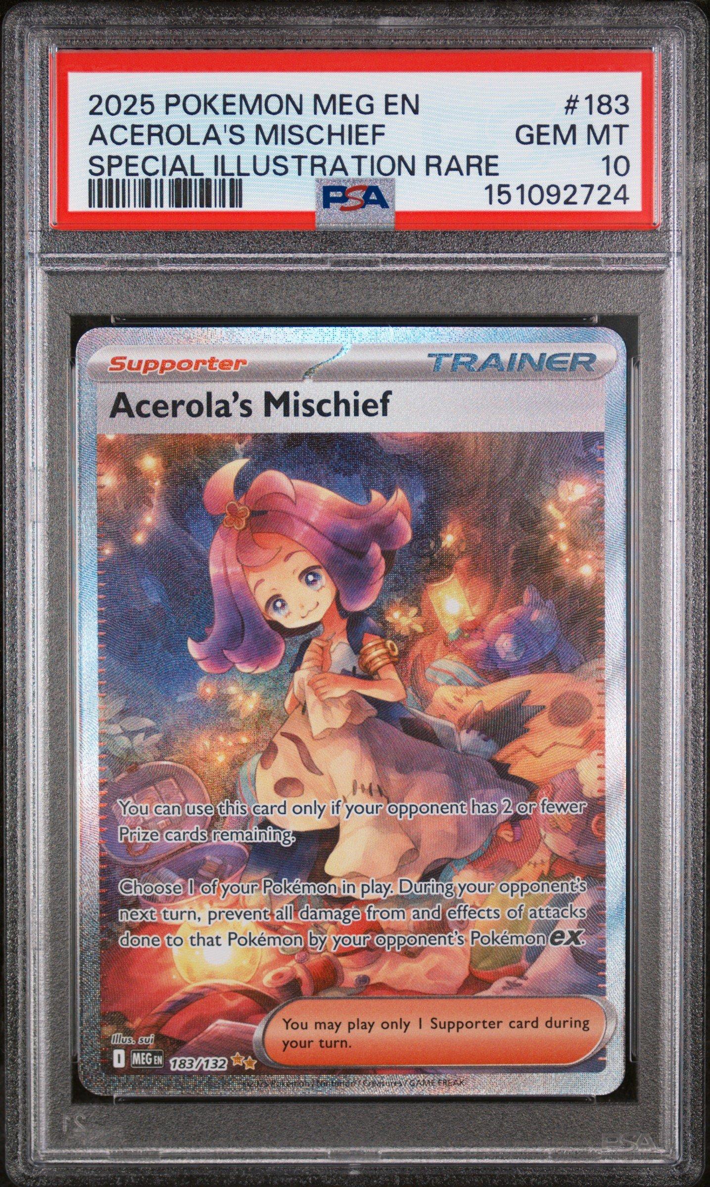 2025 Pokemon Meg En-mega Evolution 183 Acerola's Mischief Special