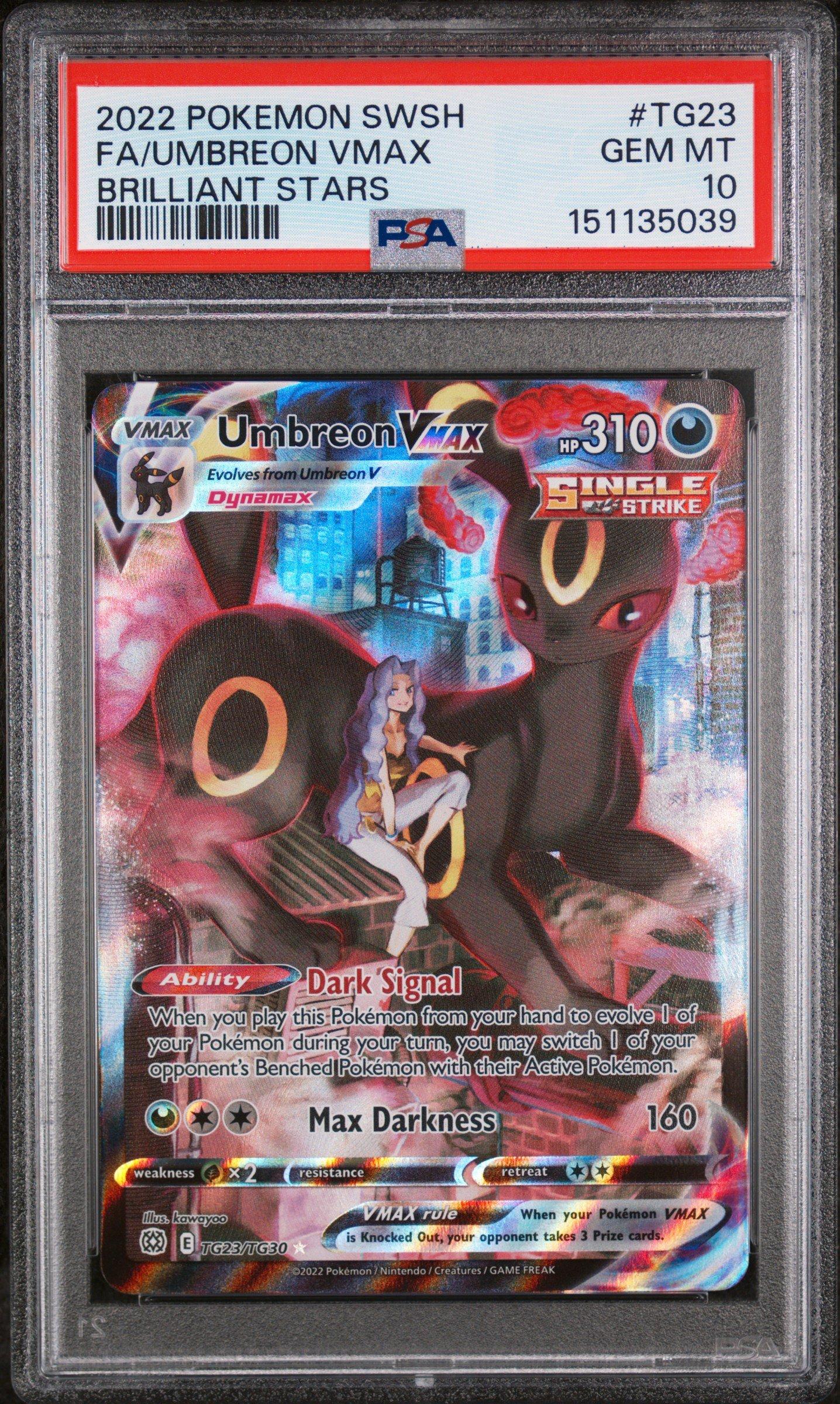 2022 Pokemon Sword & Shield Brilliant Stars Tg23 Full Art/umbreon Vmax PSA  10 Graded Card | GameStop