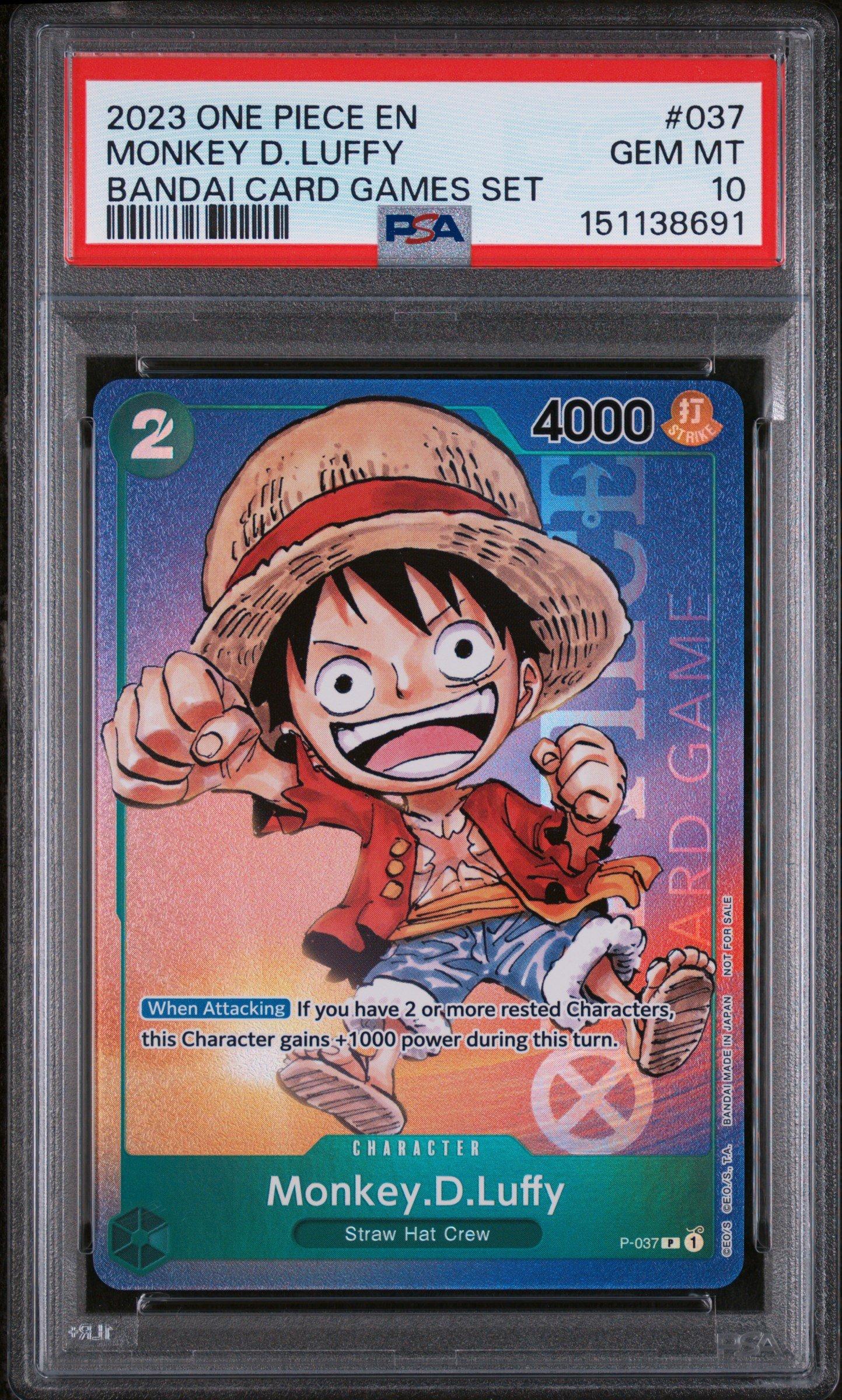 2023 One Piece Promos 037 Monkey D. Luffy Bandai Card Games Set