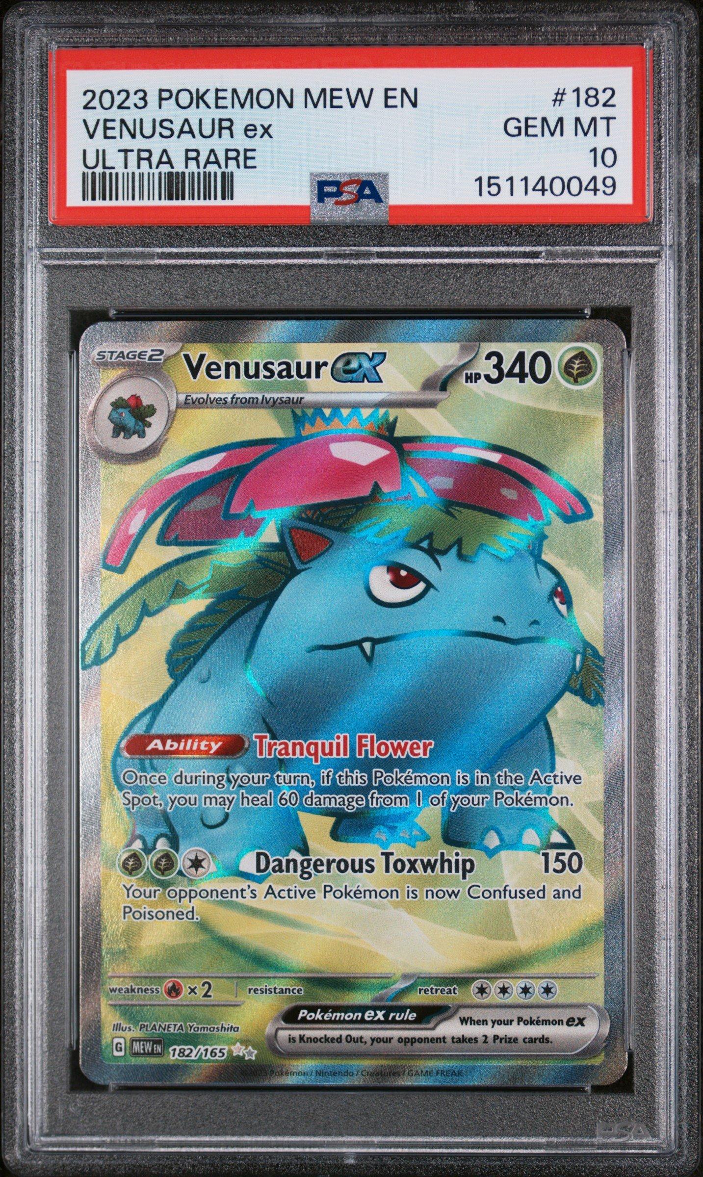 2023 Pokemon Mew En-151 182 Venusaur Ex Ultra Rare PSA 10 Graded