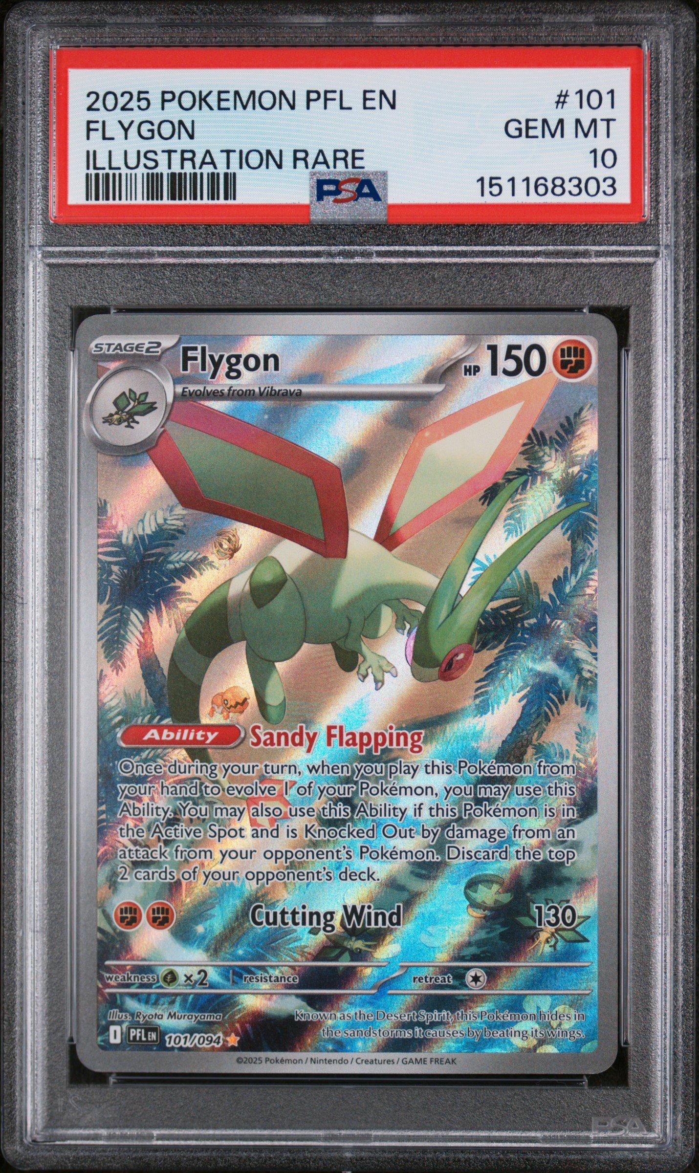 2025 Pokemon Pfl En-phantasmal Flames 101 Flygon Illustration Rare