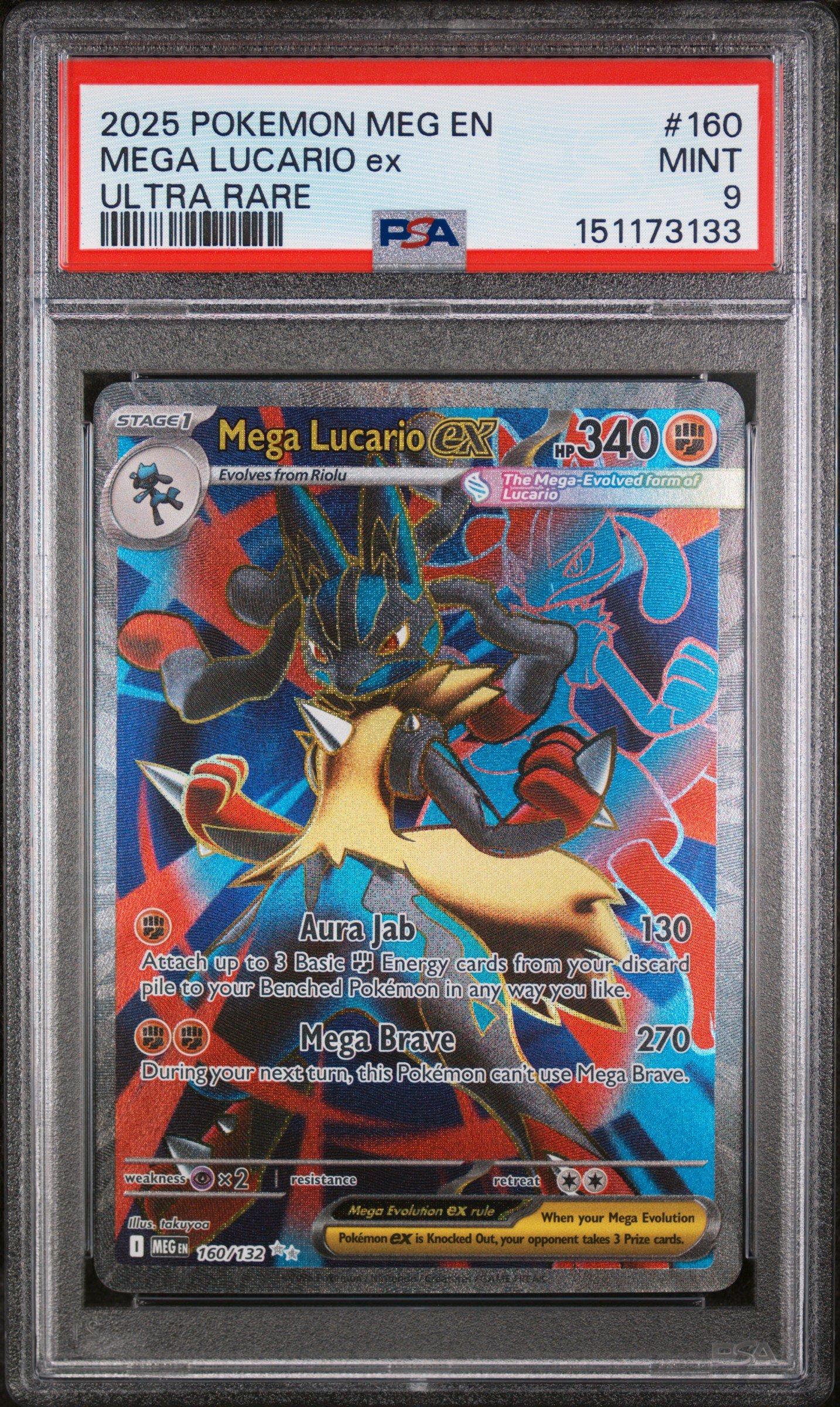 2025 Pokemon Meg En-mega Evolution 160 Mega Lucario Ex Ultra Rare