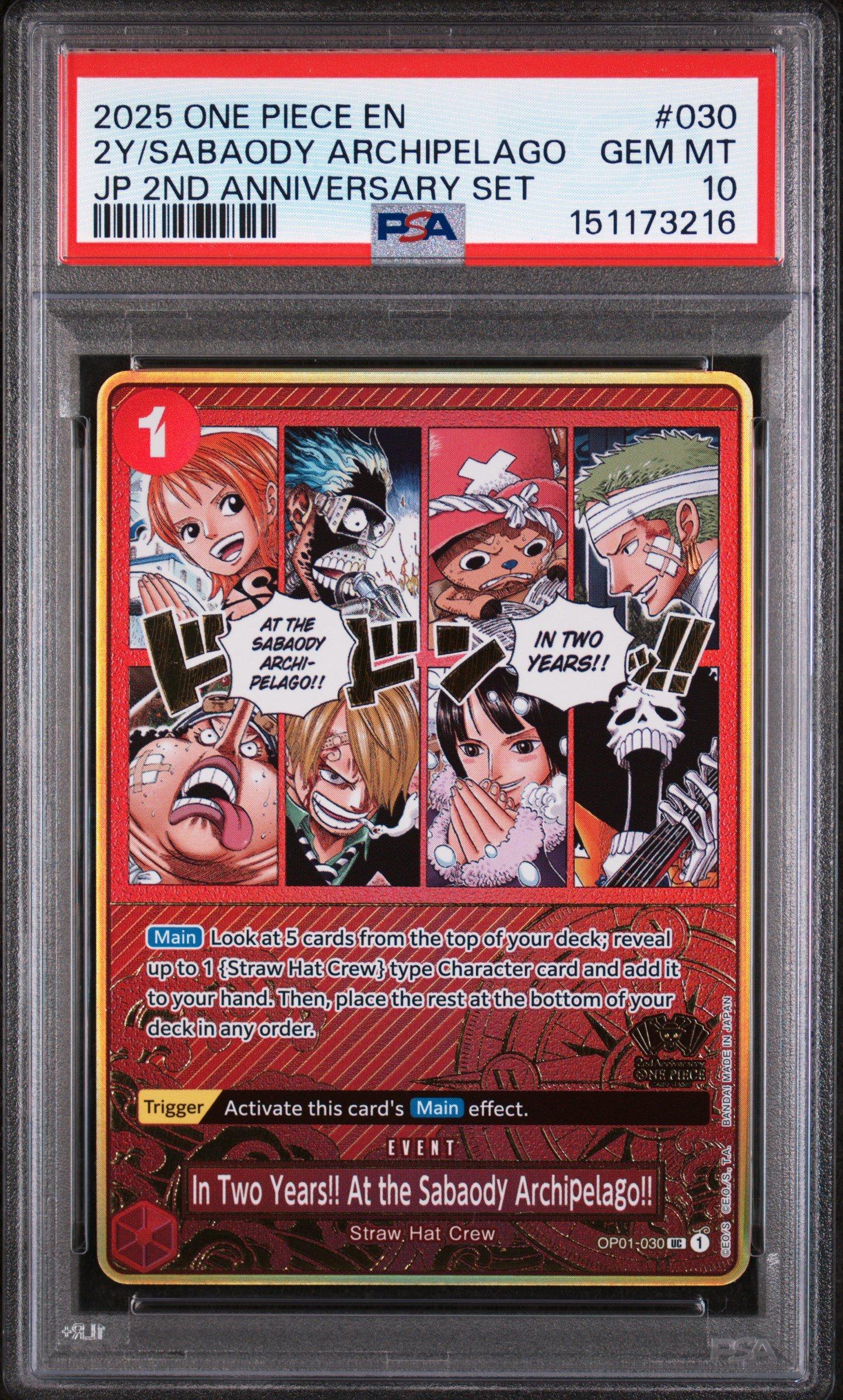 2025 One Piece Japanese 2nd Anniversary Set 030 In Two Years!! At