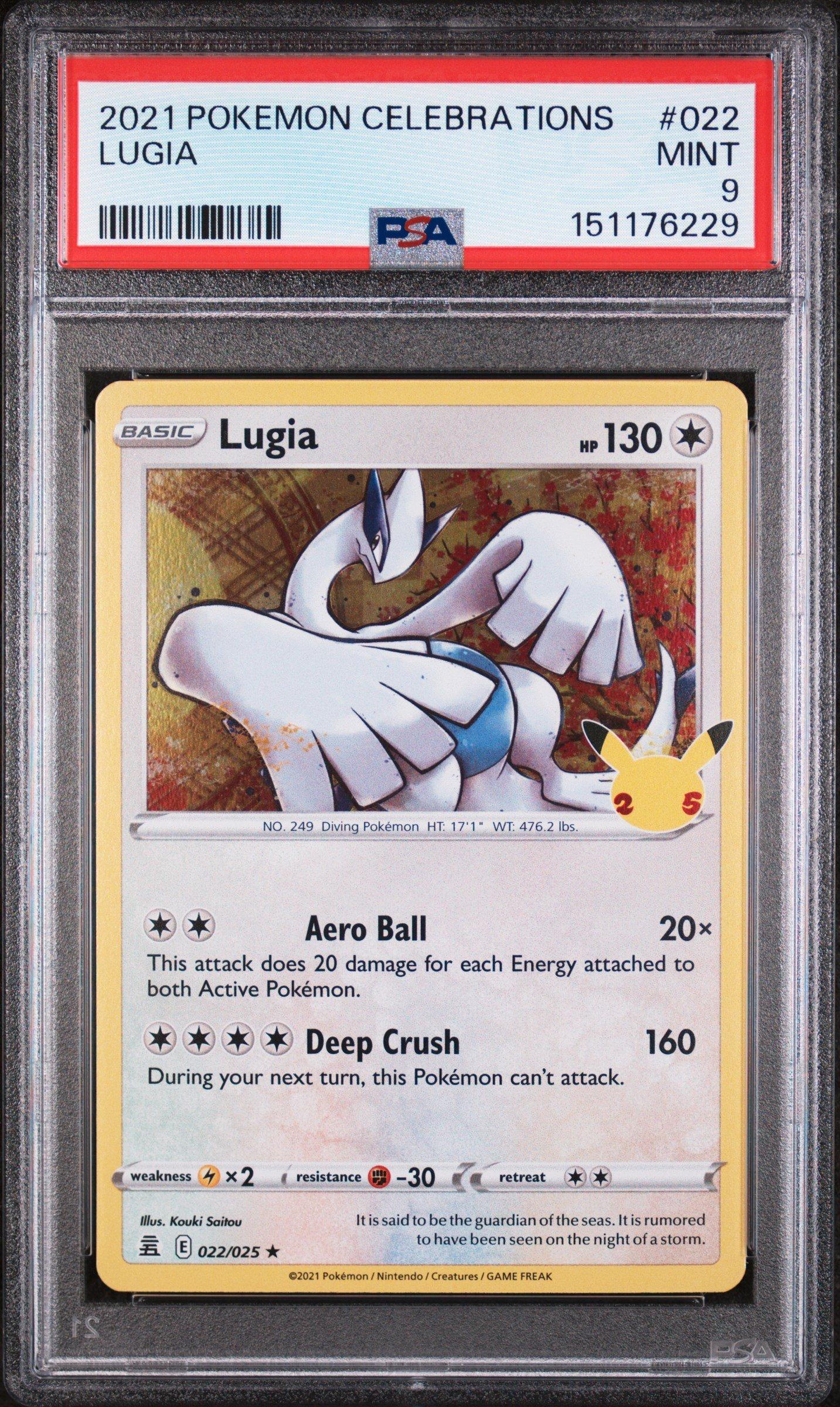 lugia pokemon card value 2022 Pokemon SWSH 2022 Lugia V 138/195 Ultra Rare Silver Tempest Graded AGS 9.5  Mint