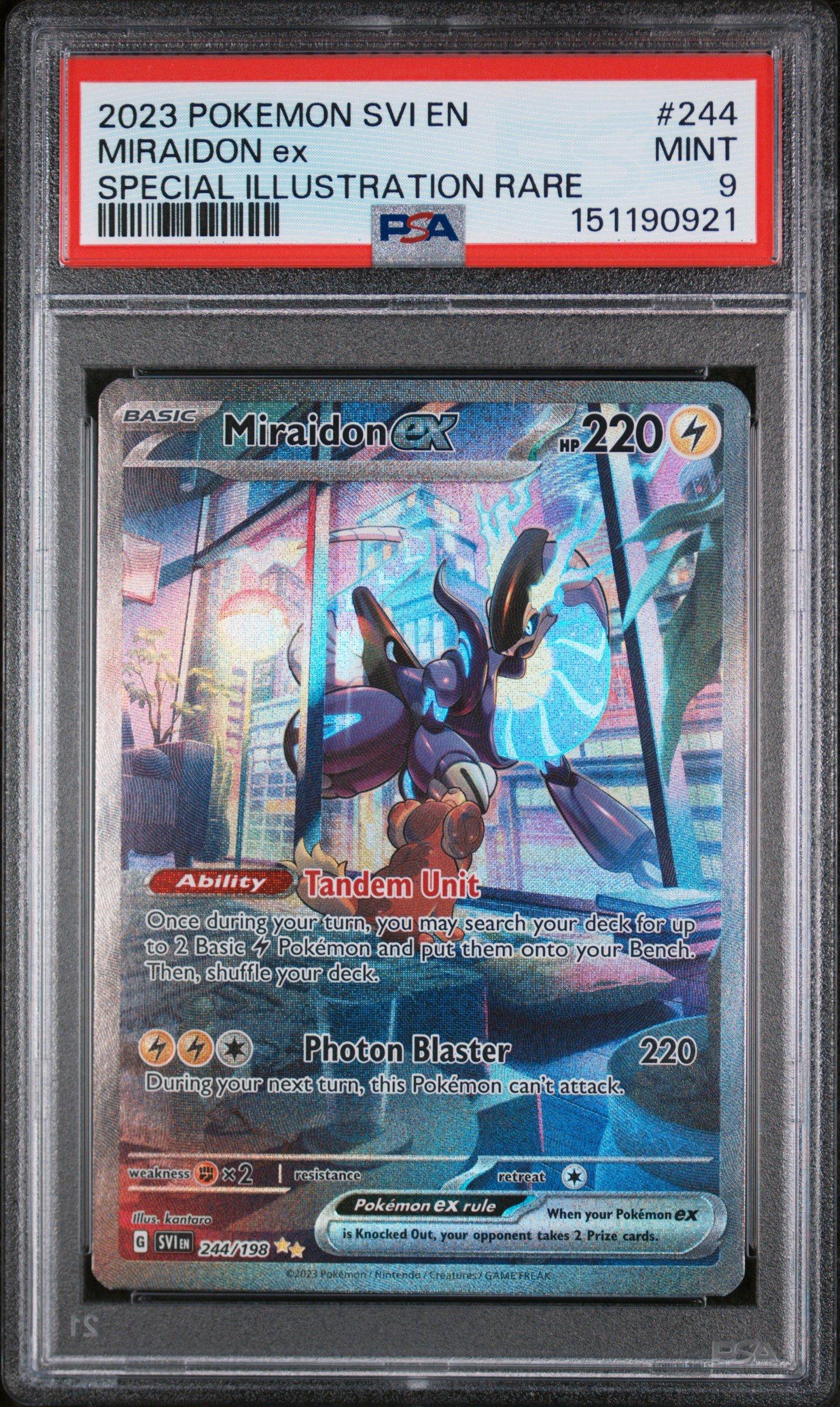 miraidon pokemon card ex Graded: 244/198 Scarlet & Violet Base Set (2023) S  Double Infinity Gaming Attack 1 The Cards Of Pokmon TCG: