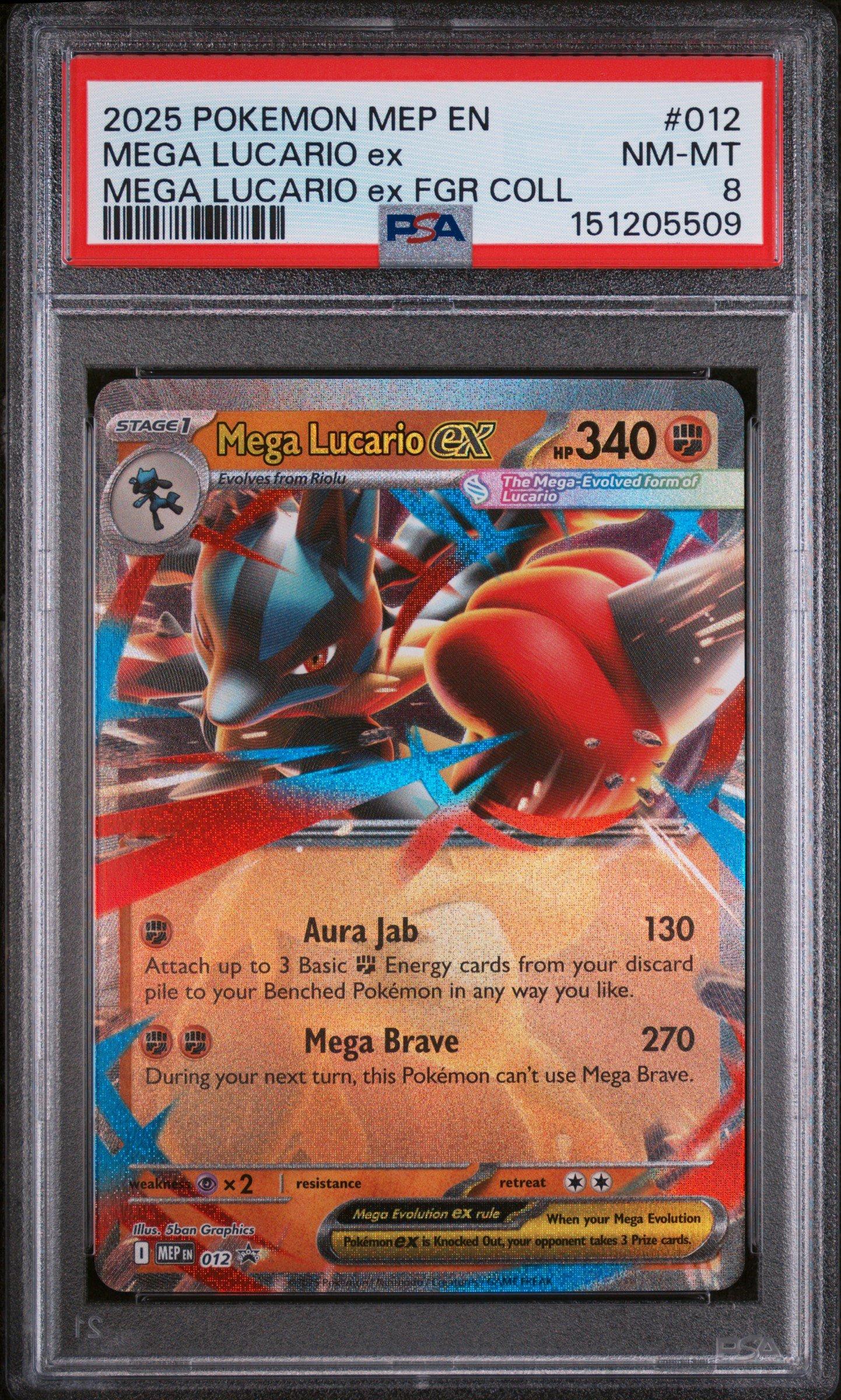 2025 Pokemon Mep En-me Black Star Promo 012 Mega Lucario Ex Mega