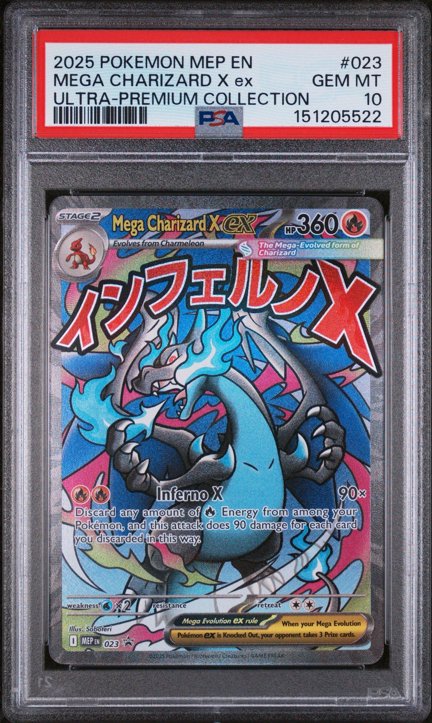 2025 Pokemon Mep En-me Black Star Promo 023 Mega Charizard X Ex