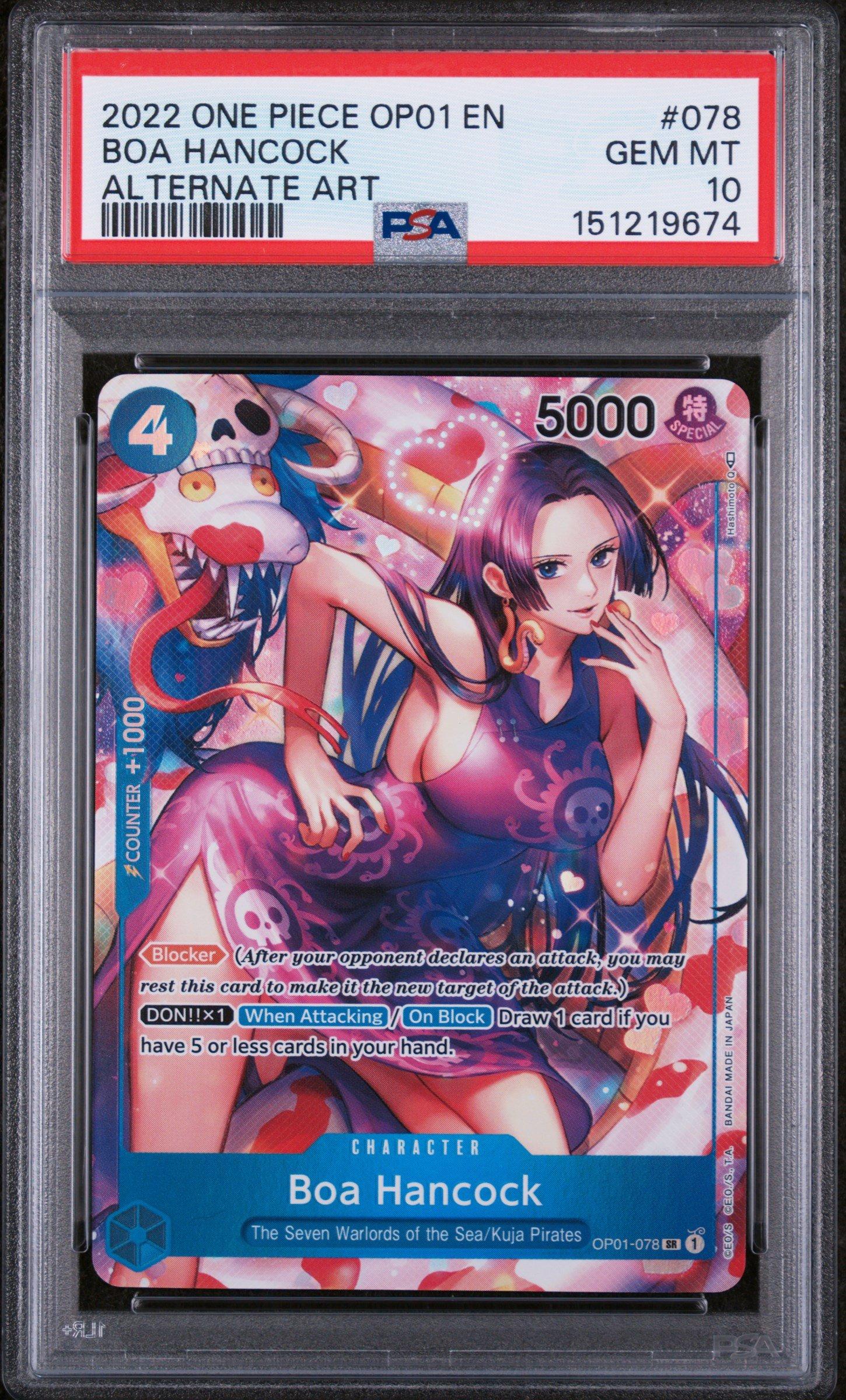 2022 One Piece Op01-romance Dawn 078 Boa Hancock Alternate Art PSA