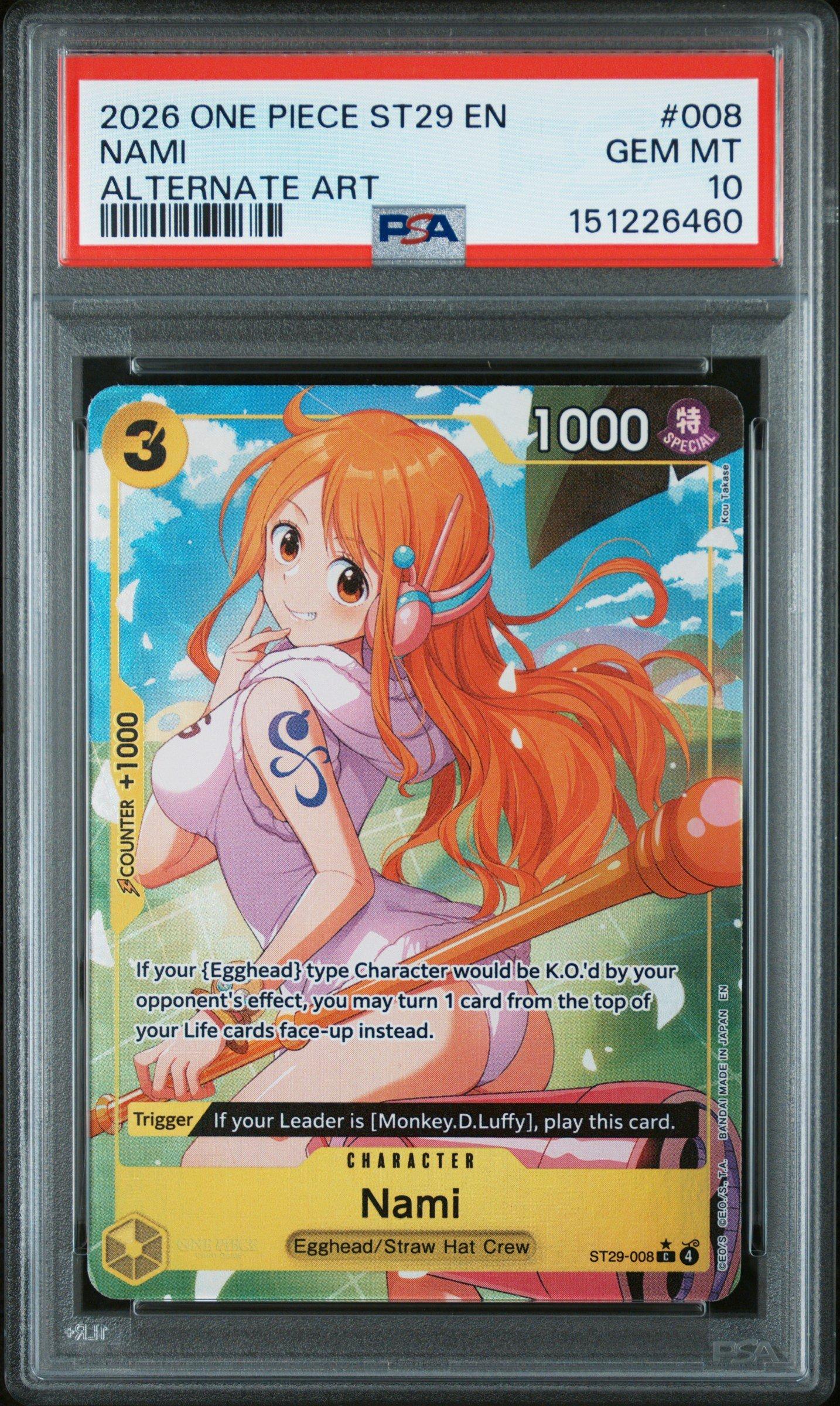 PSA10 ナミ ST29-008 4760 2026 One Piece Starter Deck St29-egghead 008 Nami Alternate Art