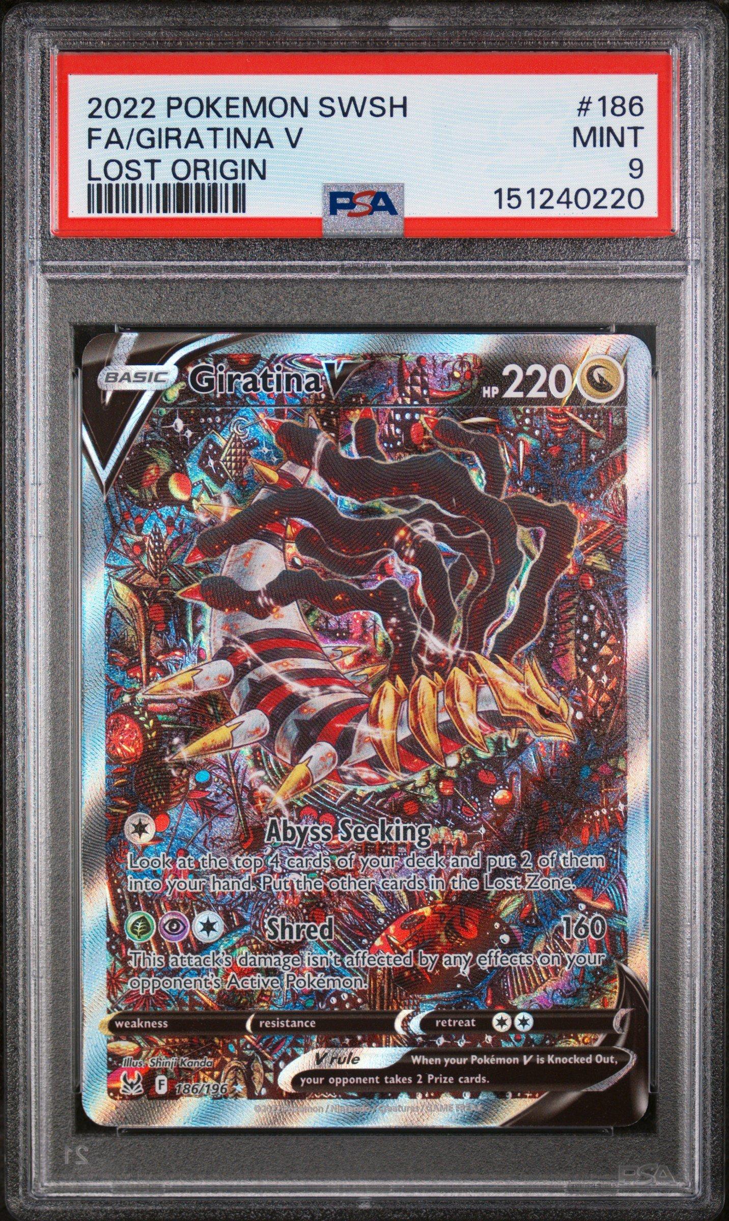 2022 Pokemon Sword & Shield Lost Origin 186 Full Art/giratina V