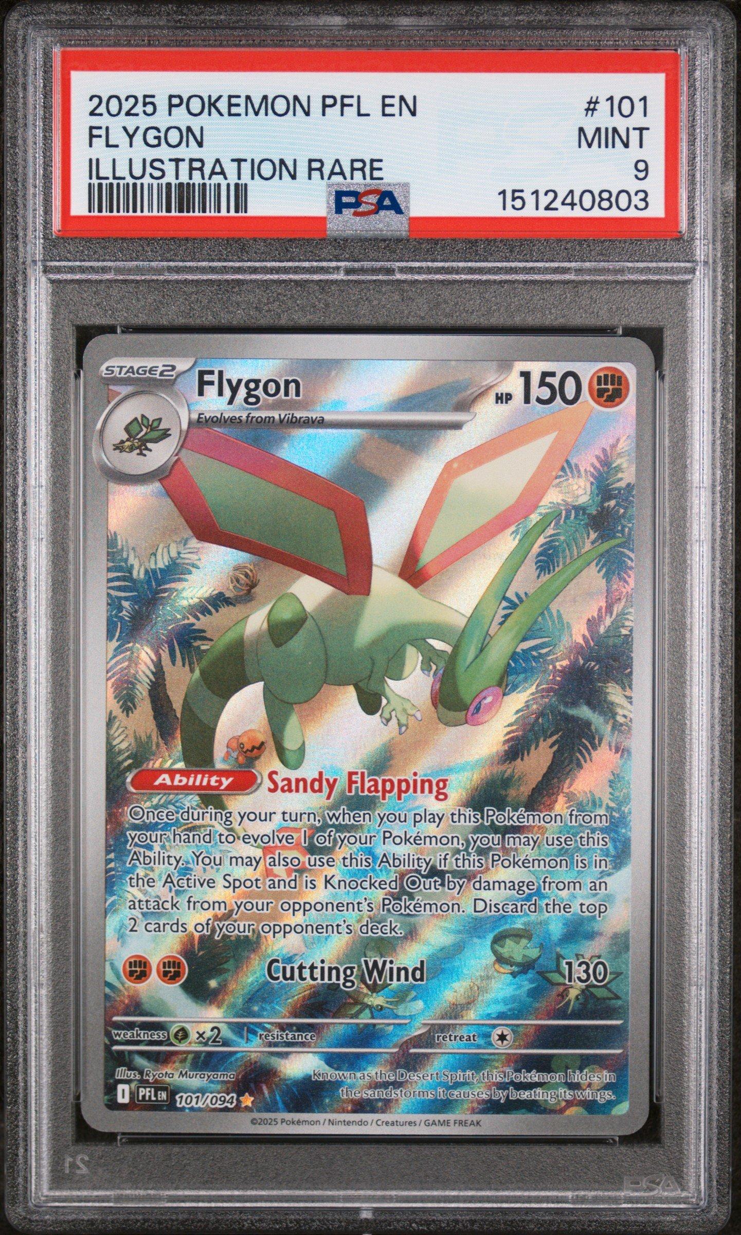 2025 Pokemon Pfl En-phantasmal Flames 101 Flygon Illustration Rare