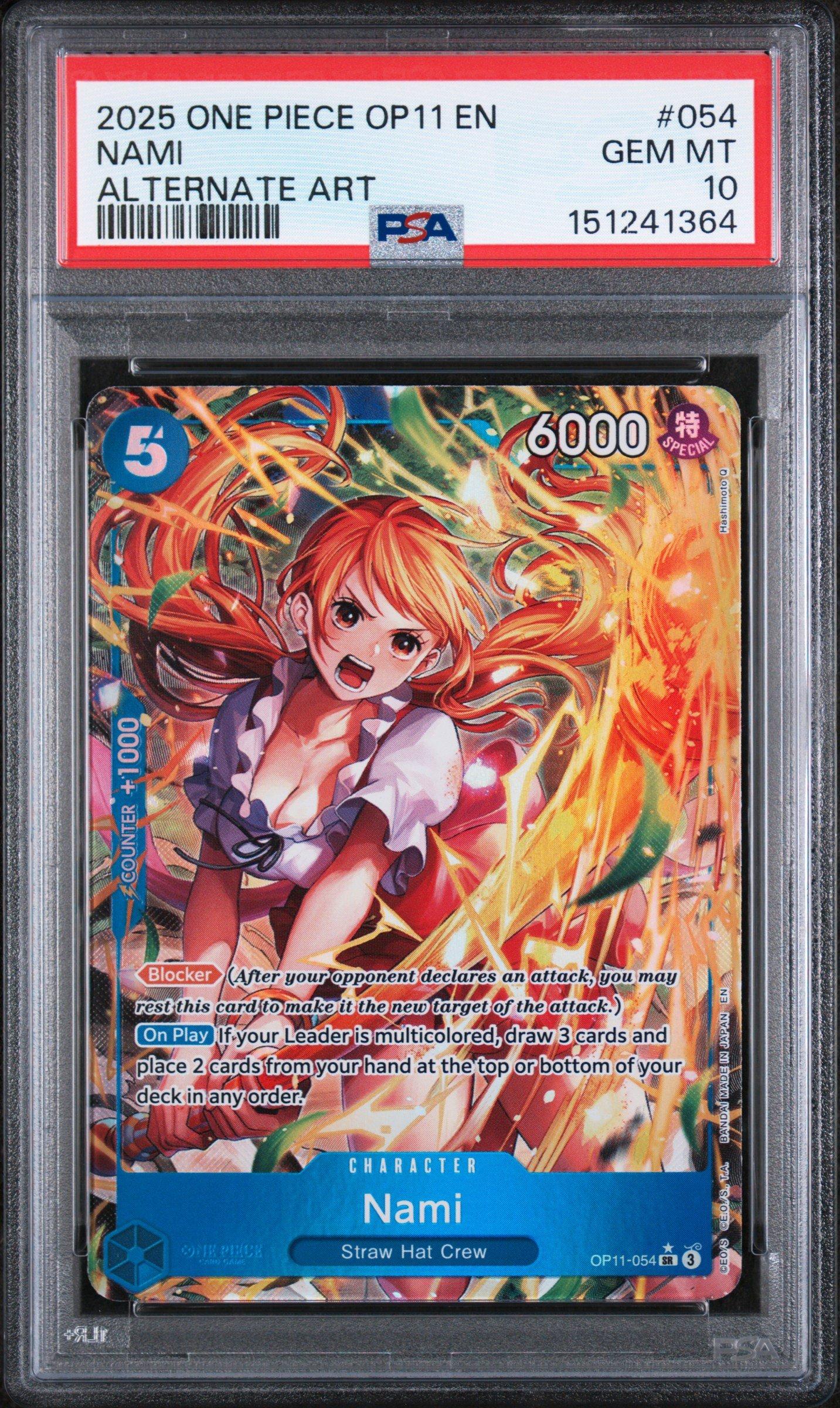 2025 One Piece Op11-a Fist Of Divine Speed 054 Nami Alternate Art