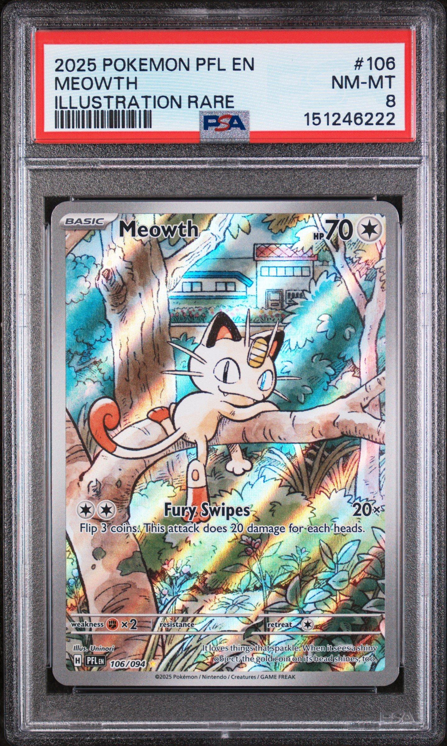 ★PSA10★【ニャース/タルカ】2025 MEOWTH 2025 Pokemon Pfl En-phantasmal Flames 106 Meowth Illustration Rare