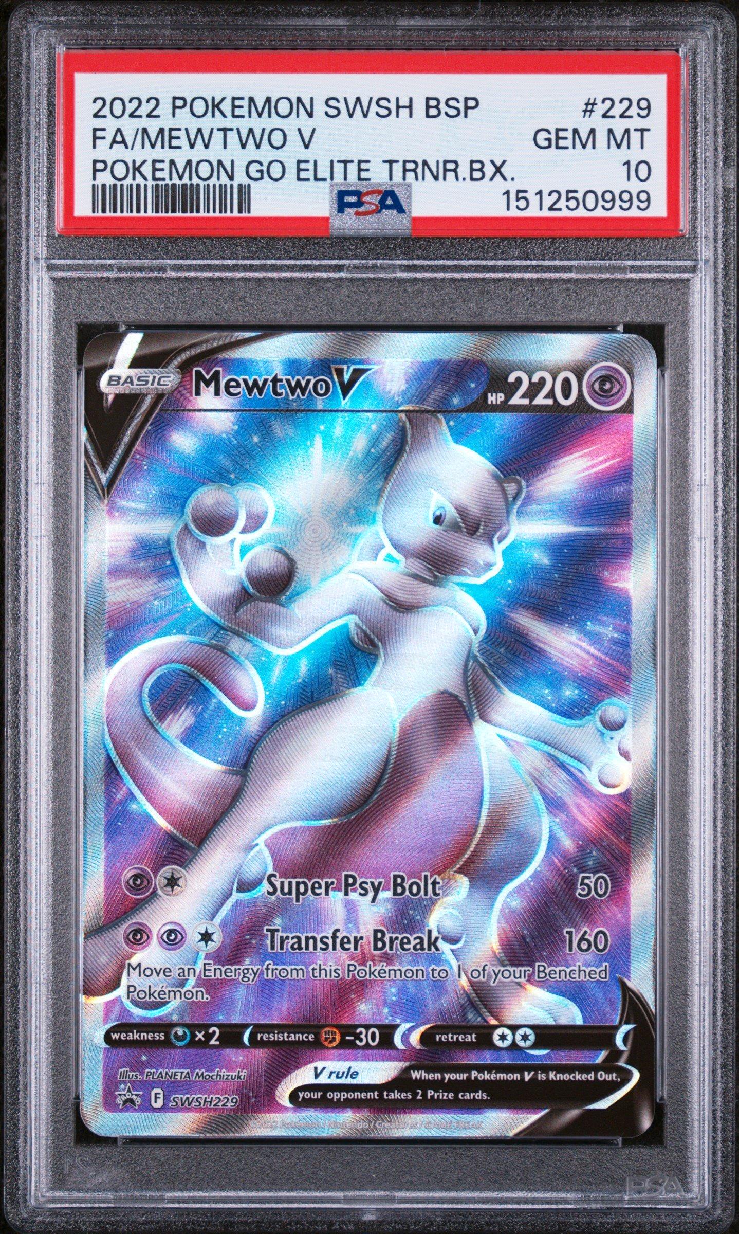 2022 Pokemon Swsh Black Star Promo 229 Full Art/mewtwo V Pokemon