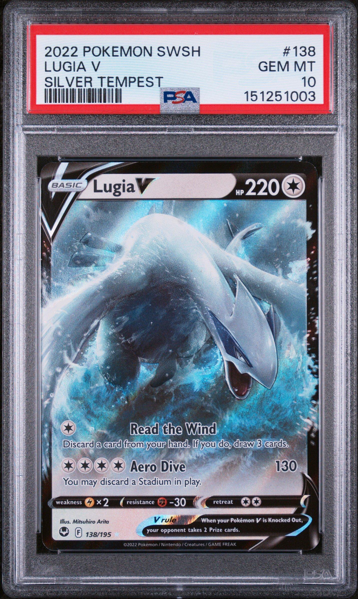 2022 Pokemon Sword & Shield Silver Tempest 138 Lugia V PSA 10