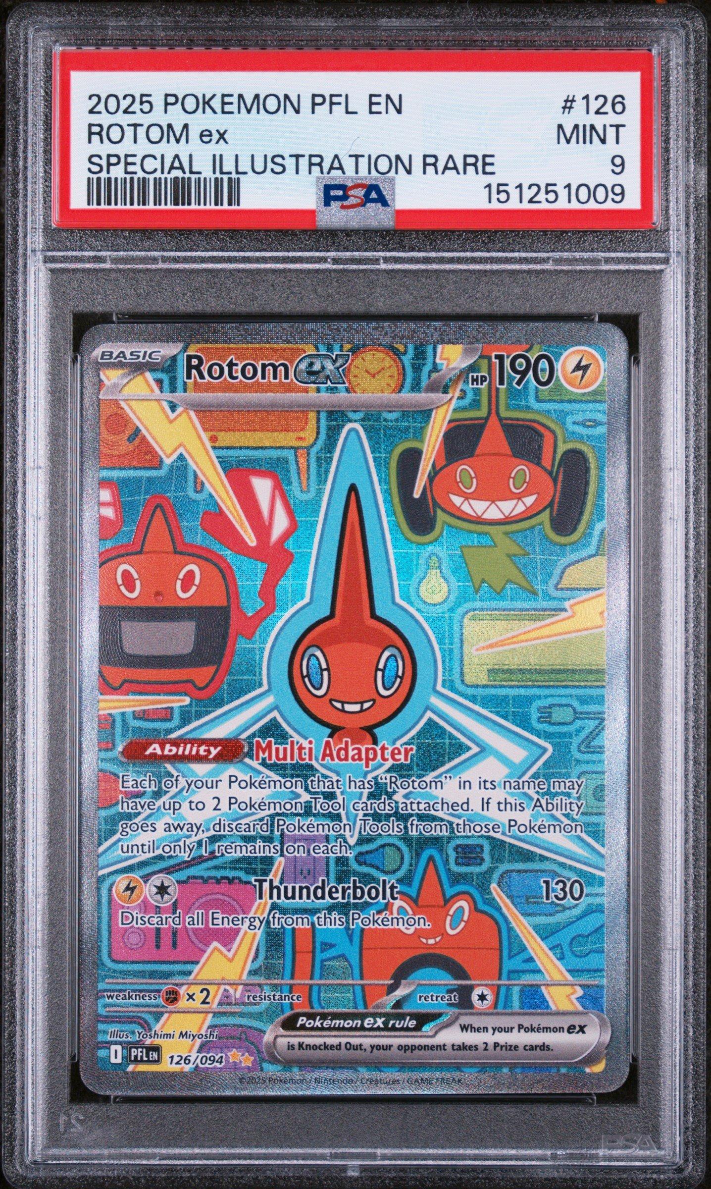 2025 Pokemon Pfl En-phantasmal Flames 126 Rotom Ex Special Illustration  Rare PSA 9 Graded Card | GameStop