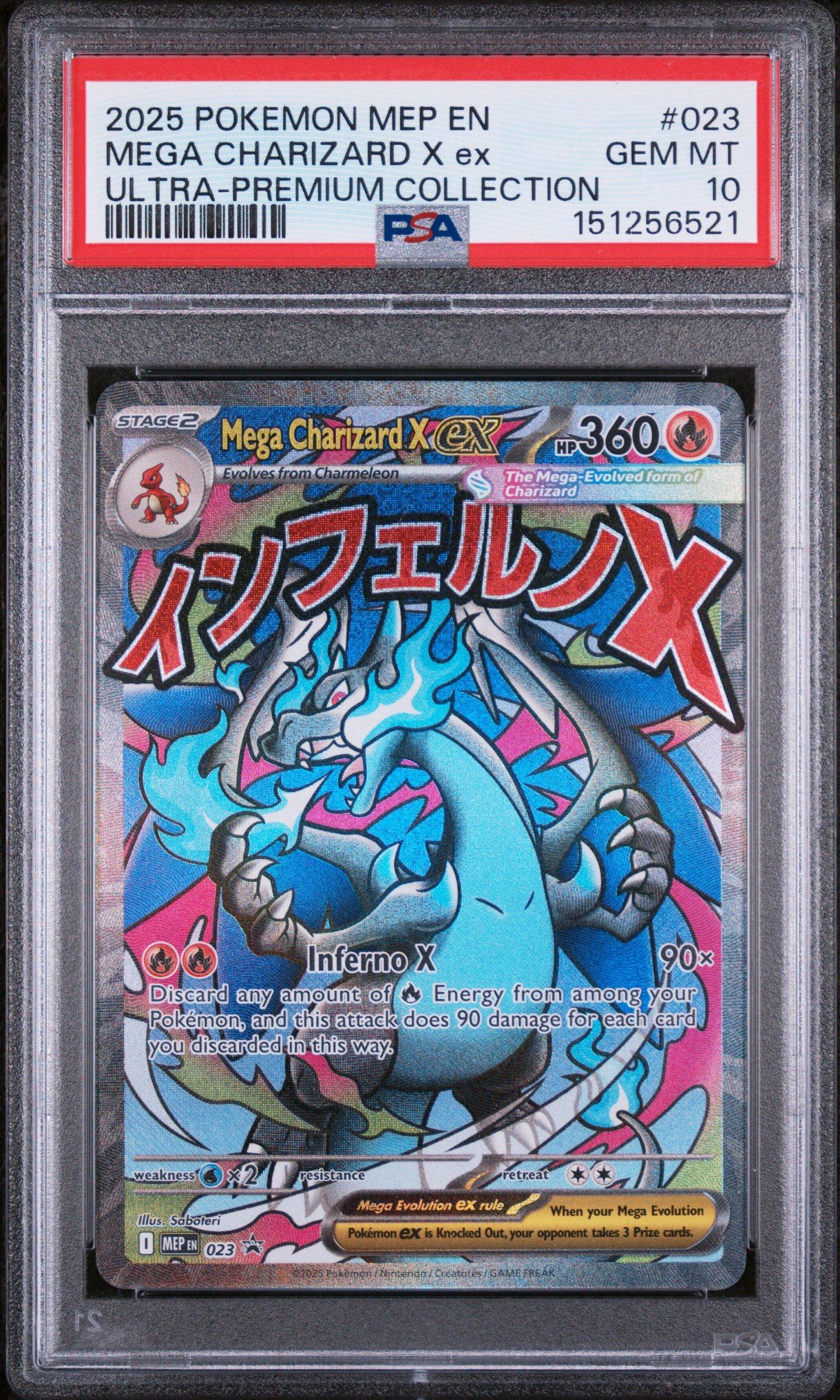 2025 Pokemon Mep En-me Black Star Promo 023 Mega Charizard X Ex