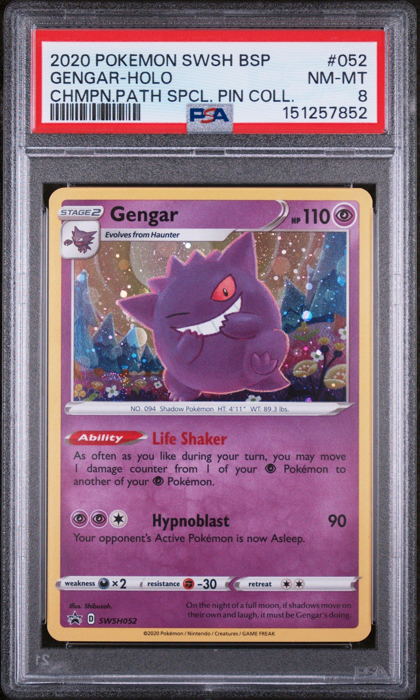 2020 Pokemon Swsh Black Star Promo 052 Gengar-holo Champion's Path