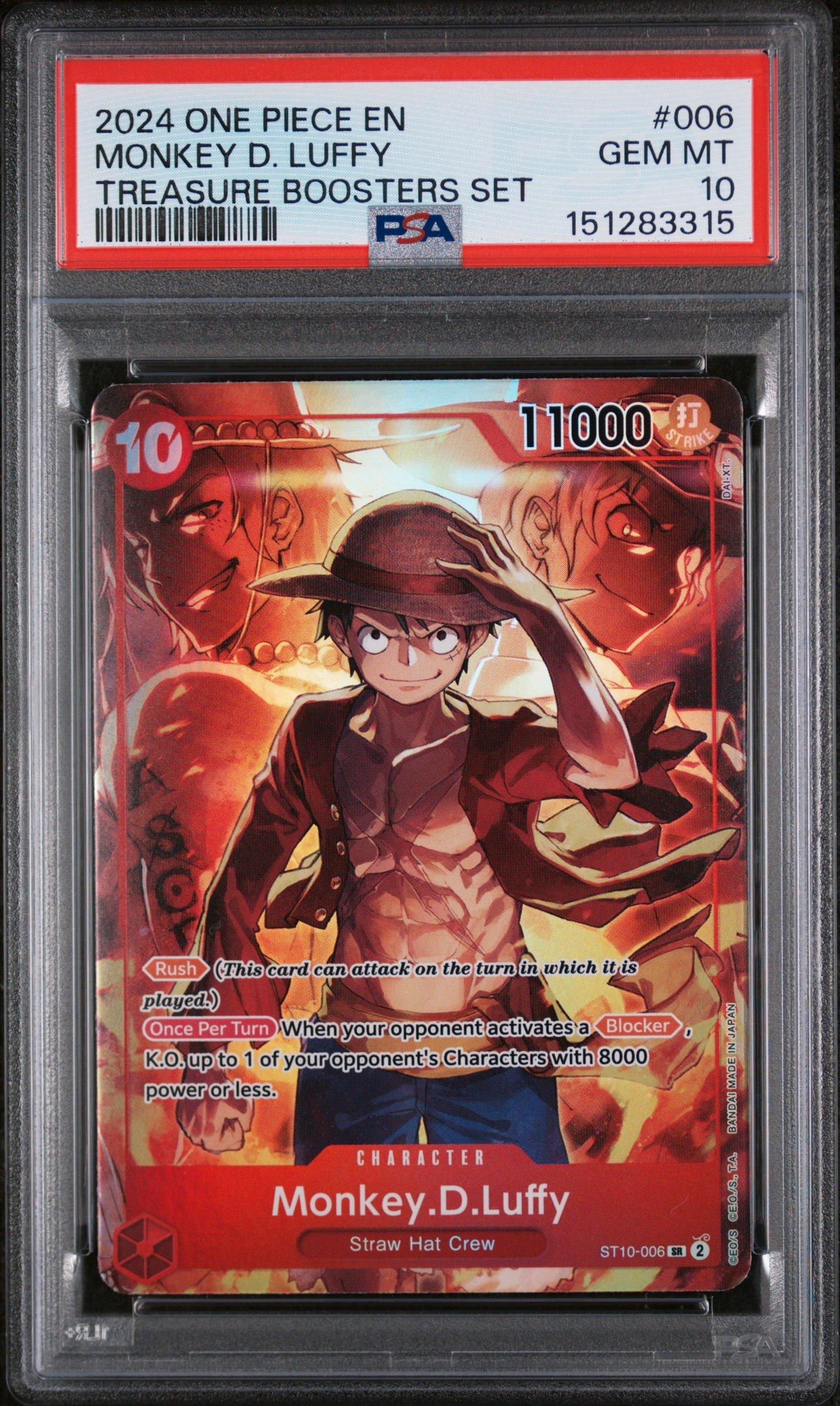 2024 One Piece Promos 006 Monkey D. Luffy Treasure Boosters Set