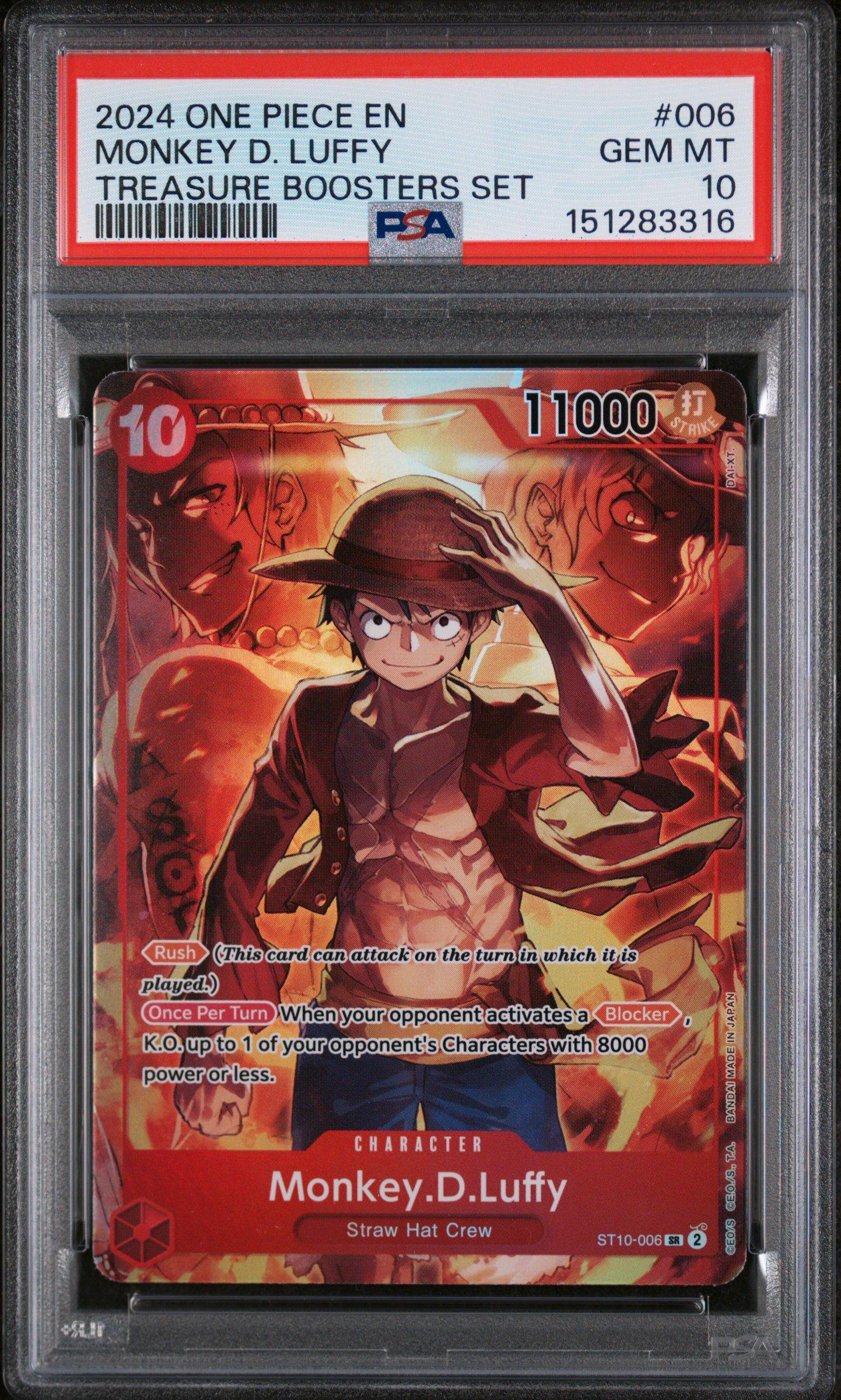 2024 One Piece Promos 006 Monkey D. Luffy Treasure Boosters Set
