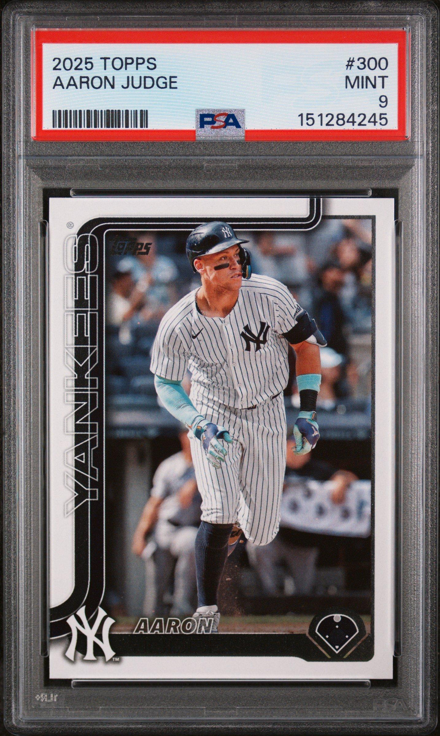 grade 9 baseball card 1952 Topps Mickey Mantle Signed Porcelain Baseball Card RC PSA DNA 9 M —  Showpieces Sports main image 1
