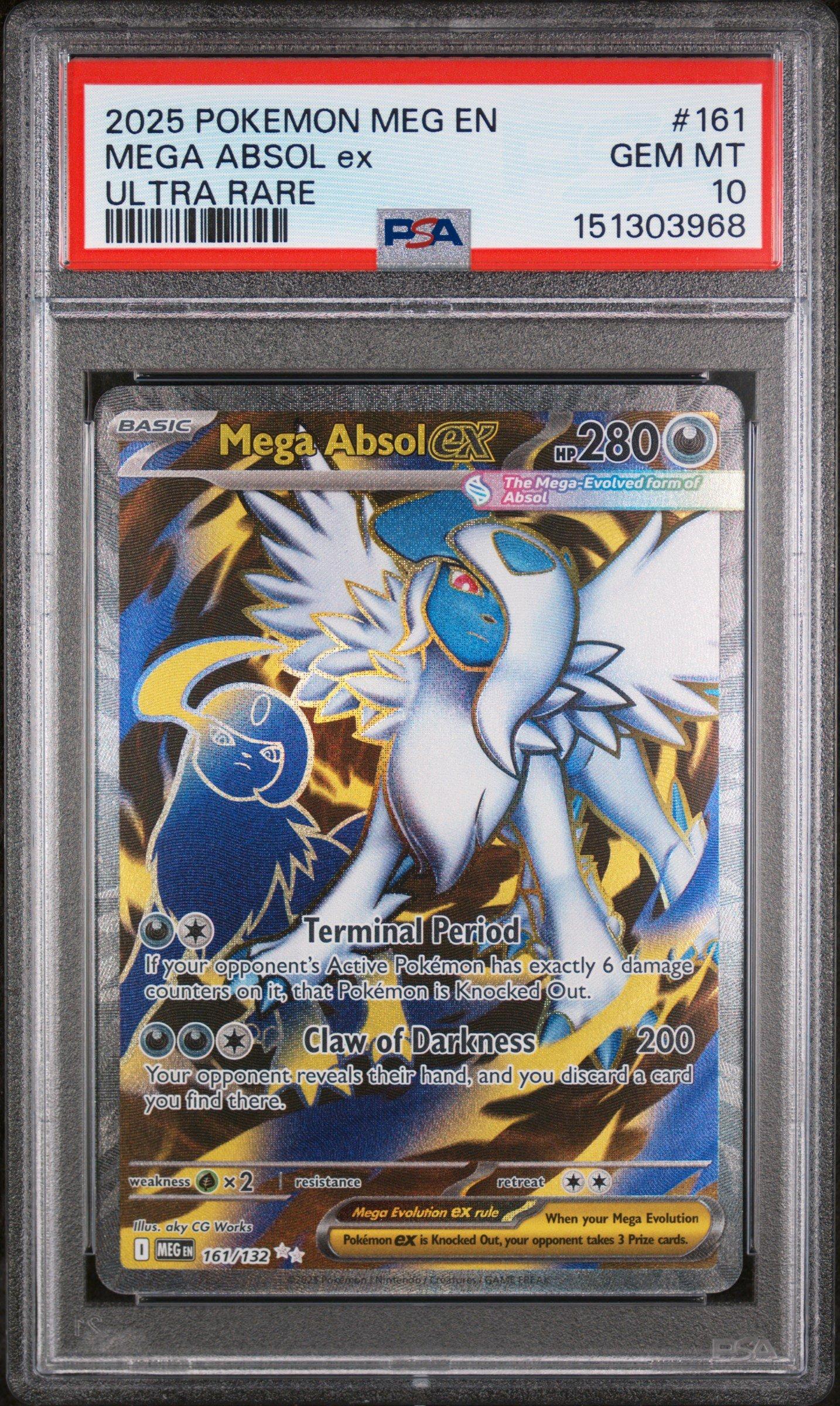 2025 Pokemon Meg En-mega Evolution 161 Mega Absol Ex Ultra Rare