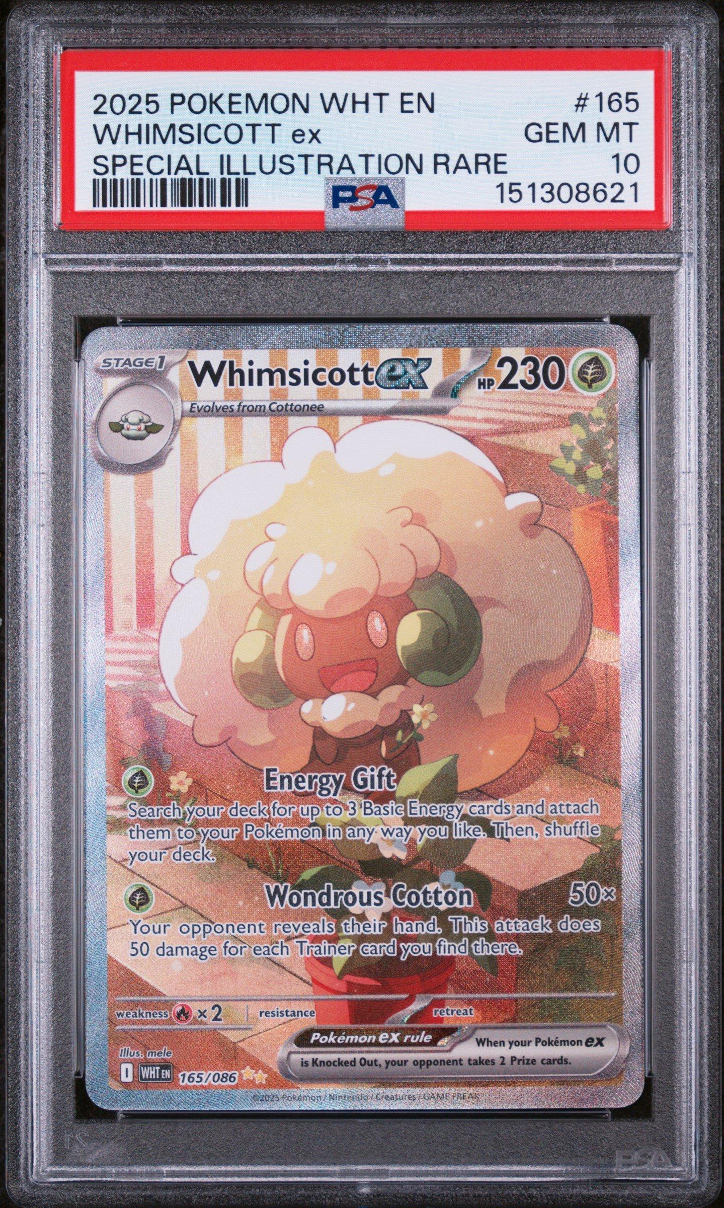 2025 Pokemon Wht En-white Flare 165 Whimsicott Ex Special