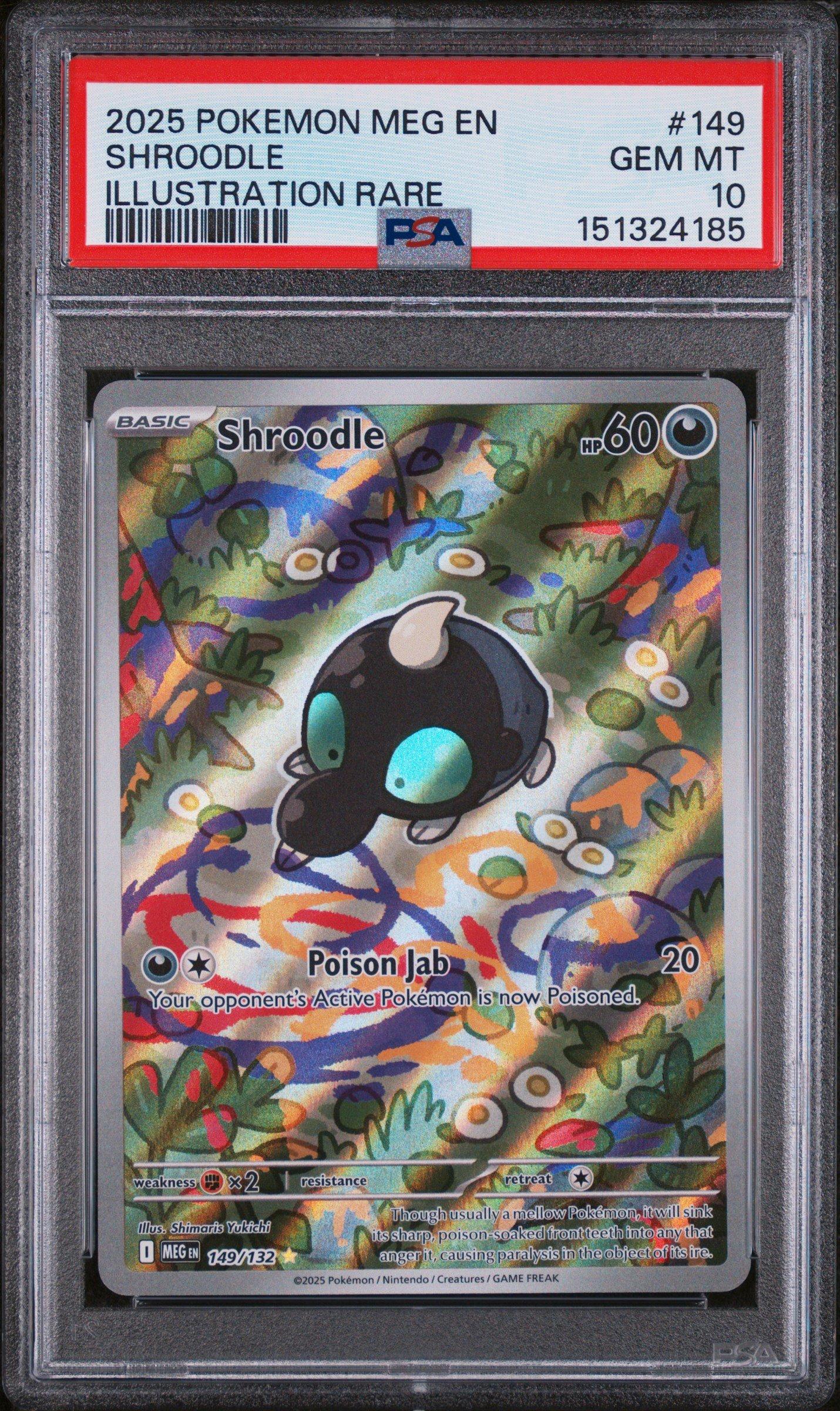 2025 Pokemon Meg En-mega Evolution 149 Shroodle Illustration Rare