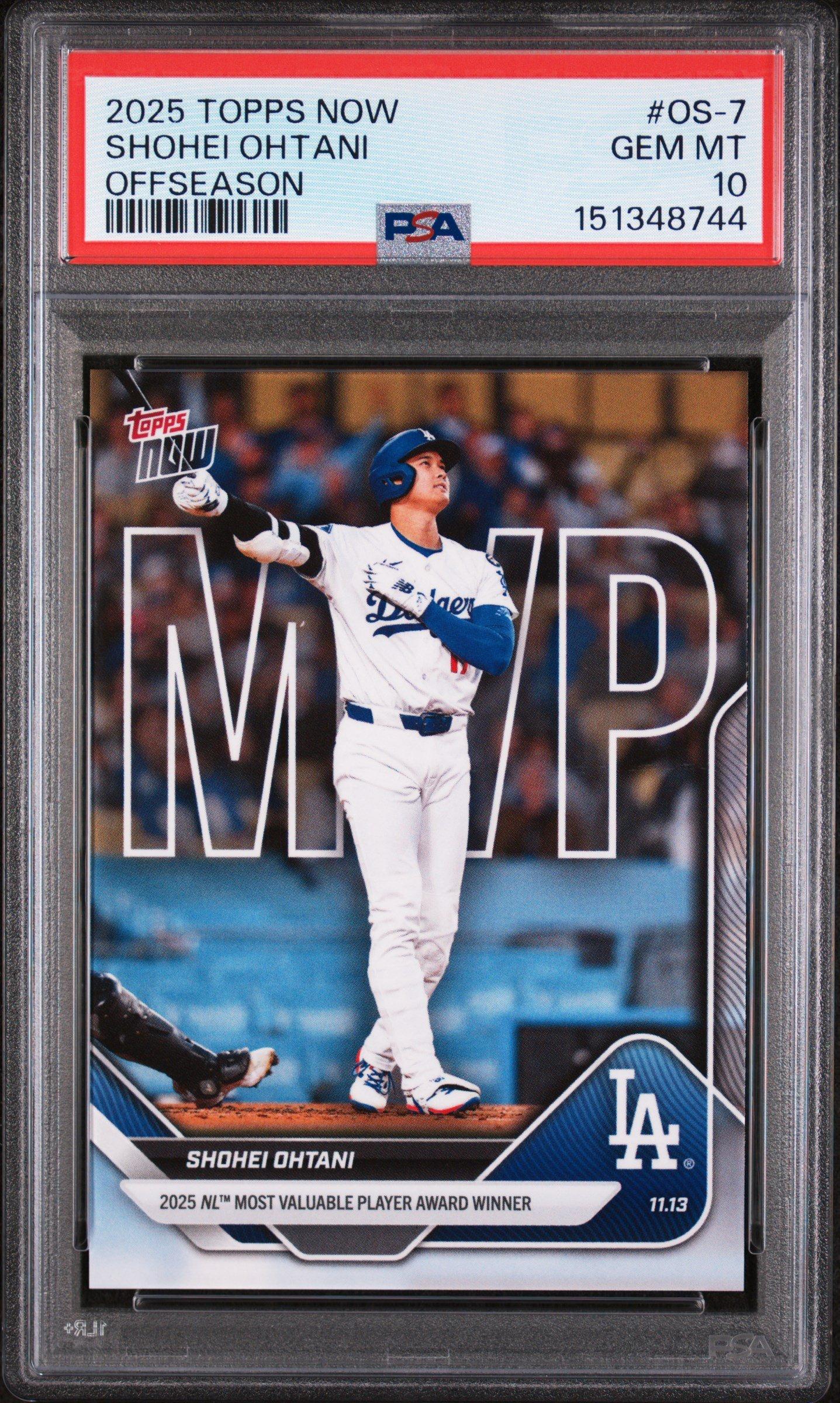 2025 Topps Now Offseason Os-7 Shohei Ohtani PSA 10 Graded Card